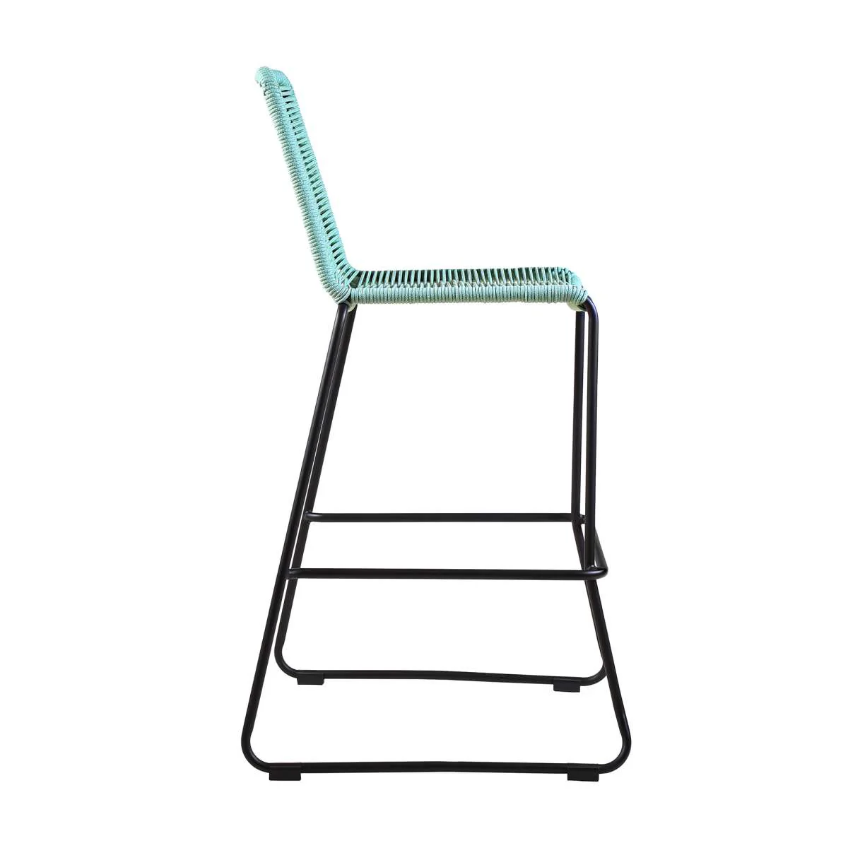 Shasta 26" Outdoor Metal and Wasabi Rope Stackable Counter Stool - Set of 2 By Armen Living - Image 4