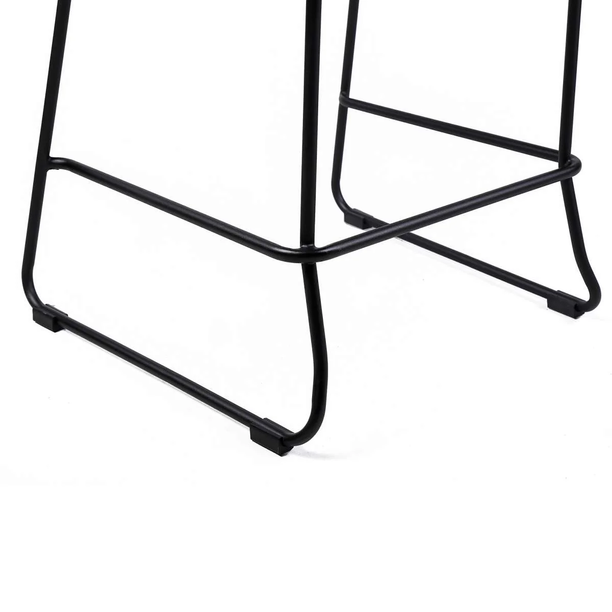 Shasta 30" Outdoor Metal and Black Rope Stackable Barstool - Set of 2 By Armen Living - Image 7