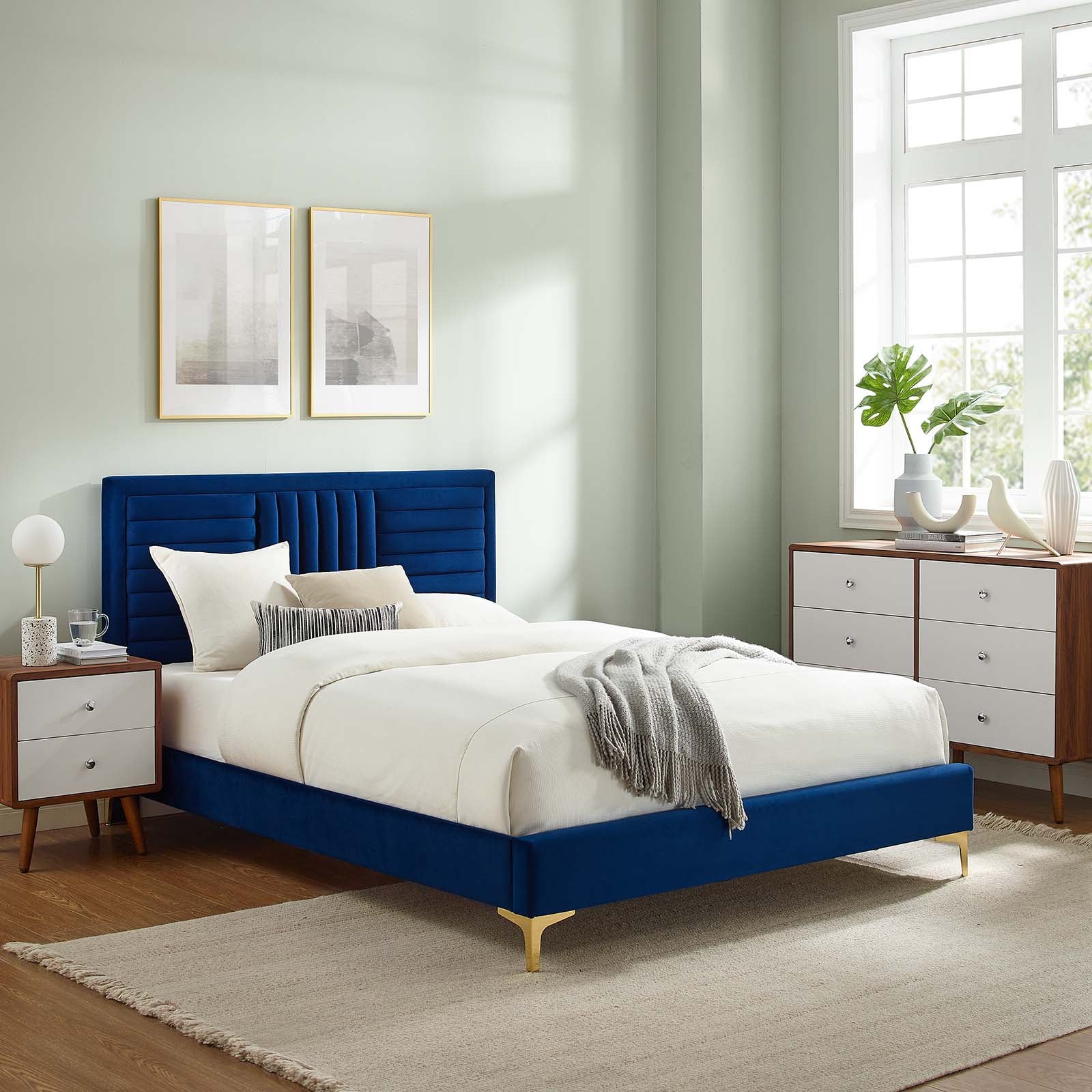 Sofia Channel Tufted Performance Velvet Queen Platform Bed By Modway - MOD-6979 - Image 24