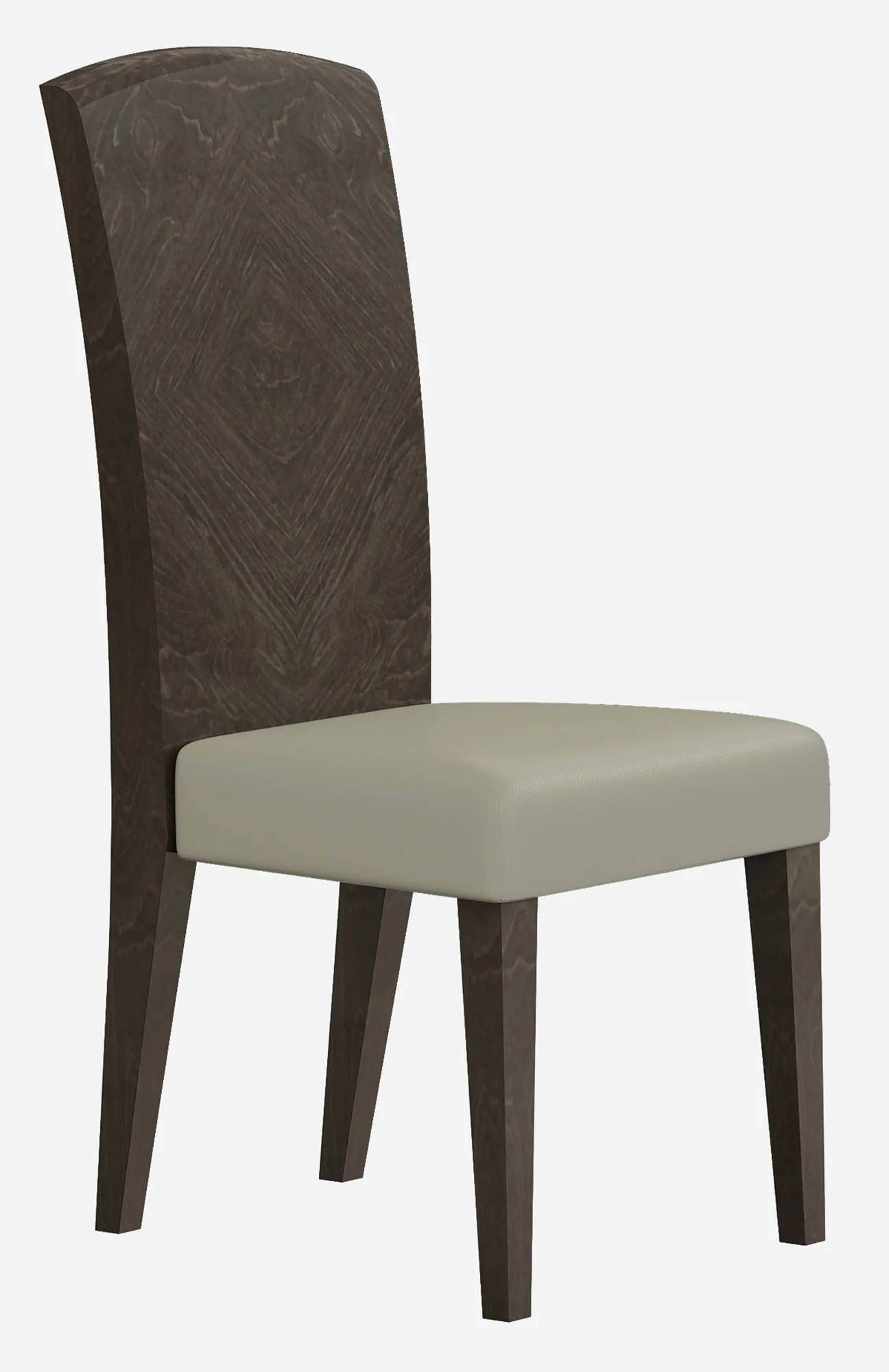 Solid Back Walnut Grain Finish And Gray Dining Chair By Homeroots - Image 2