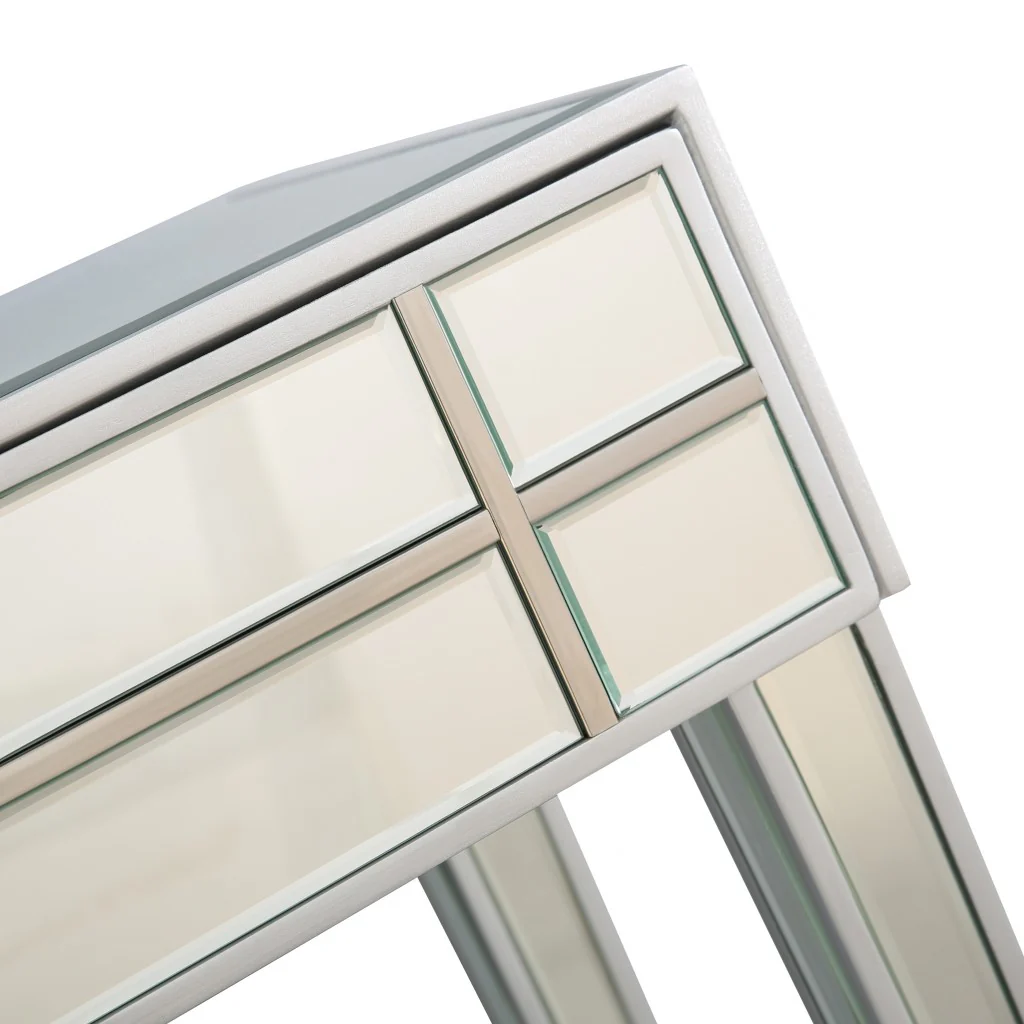 Stainless Steel Mirror and Console Table By Homeroots - Image 2