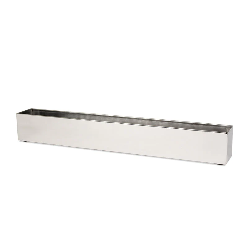 Stainless Table Planter/ Vase, 20"L By Gold Leaf