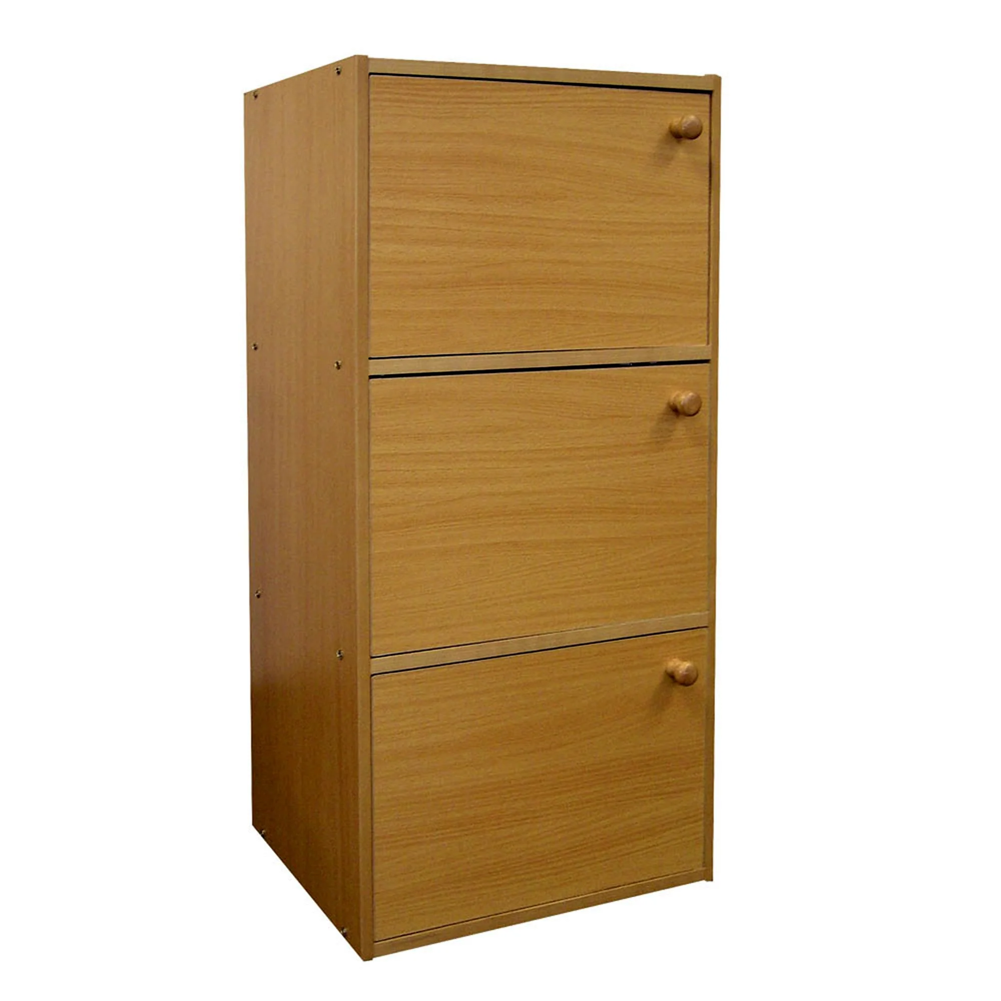 Standard Natural Triple Door Verticle Book Shelf By Homeroots