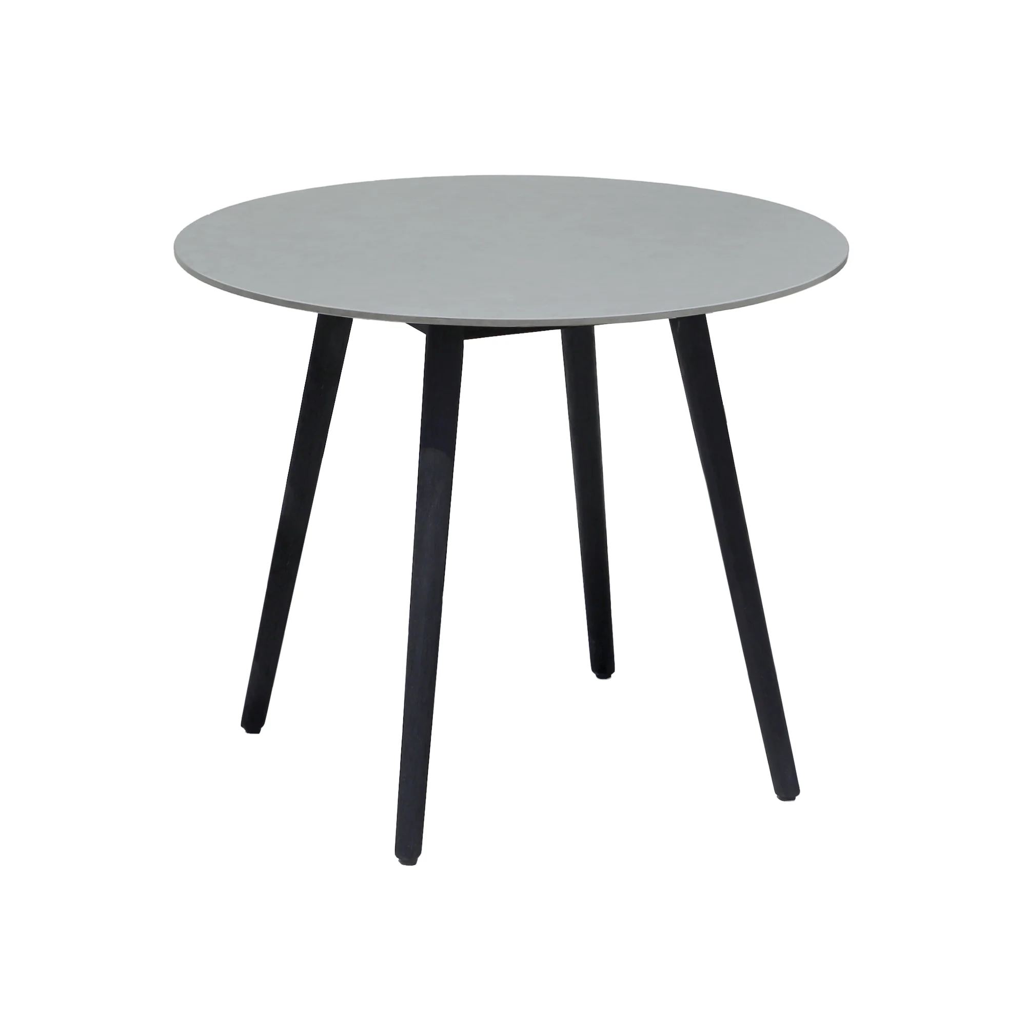 Sydney and Snack 3 Piece Outdoor Patio 36" Dining Set in Black Eucalyptus Wood and Grey Rope By Armen Living - Image 5