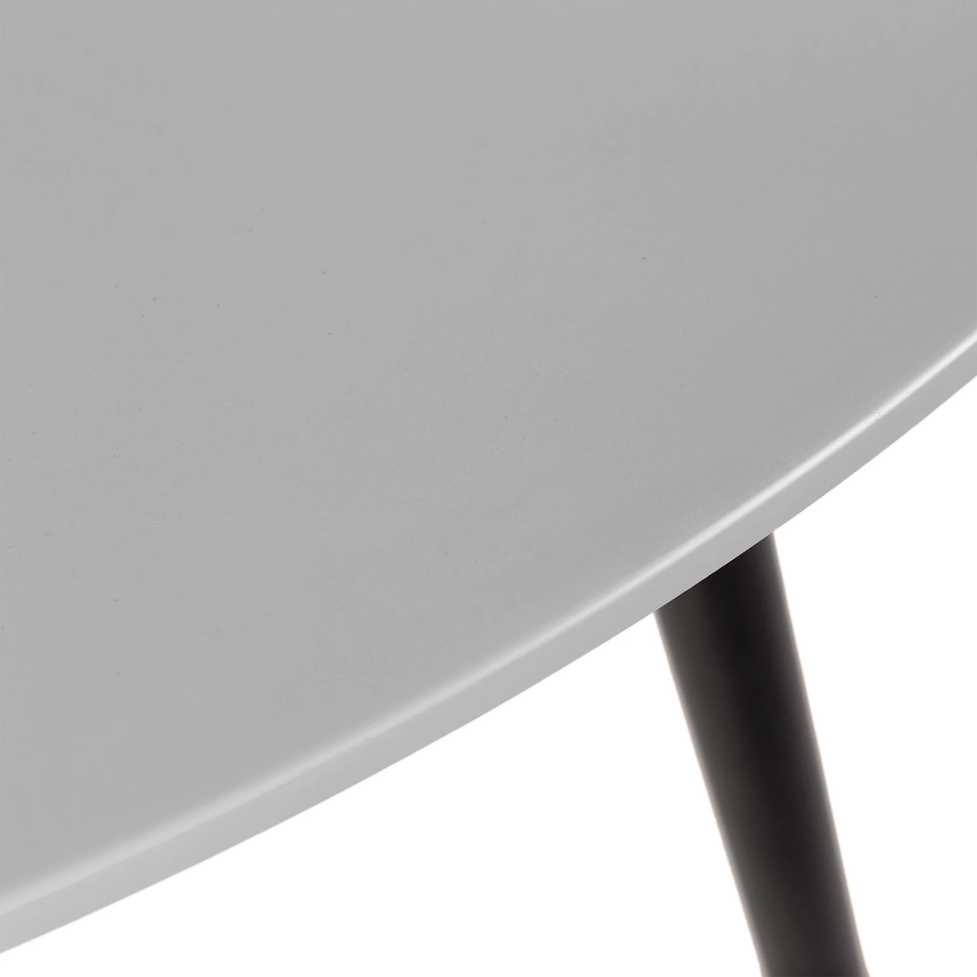 Sydney Outdoor Patio Round 36" Dining Table in Black Eucalyptus and Grey Stone By Armen Living - Image 6