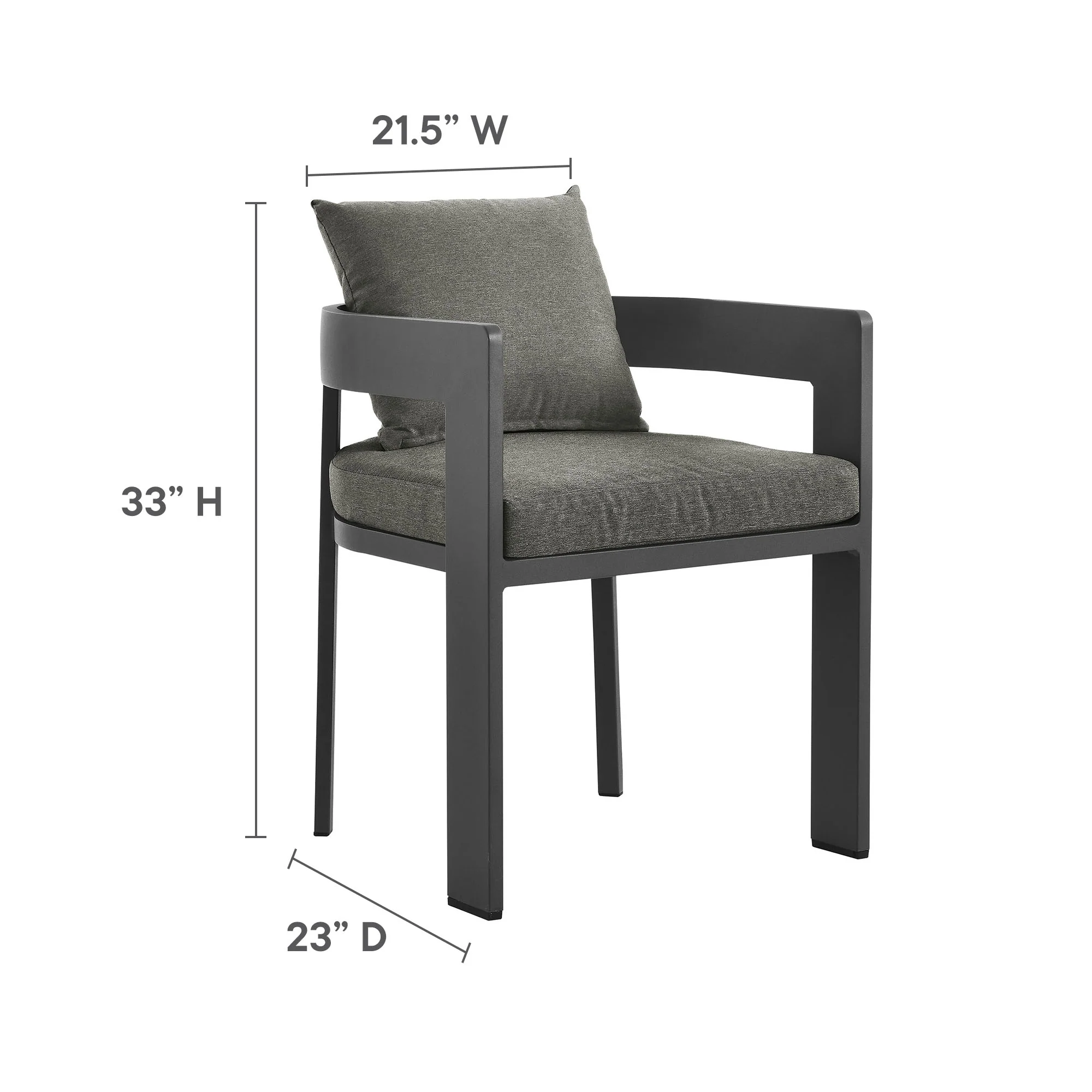 Tahoe 5-Piece Outdoor Patio Aluminum Dining Set by Modway - Image 5