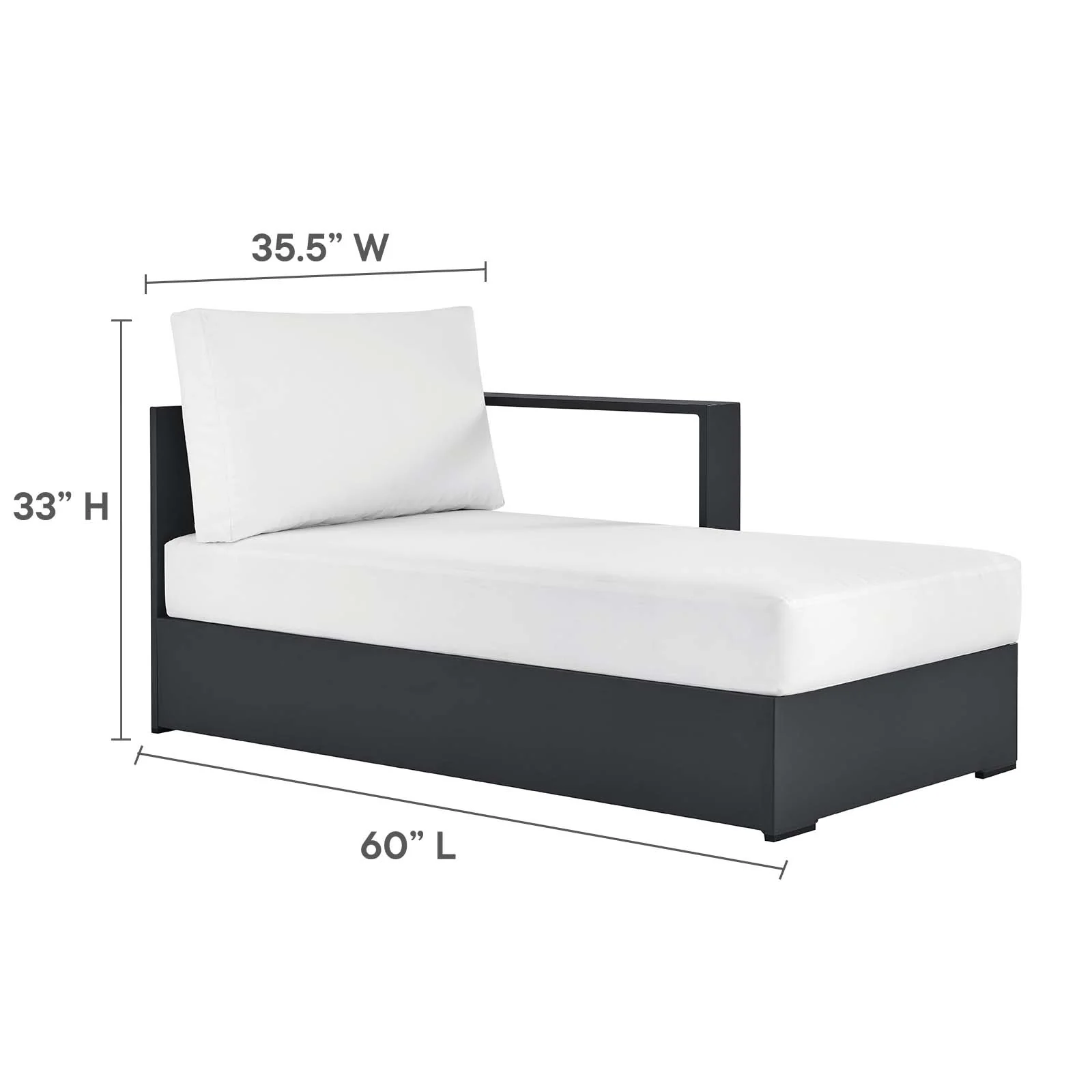 Tahoe Outdoor Patio Powder-Coated Aluminum 2-Piece Right-Facing Chaise Sectional Sofa Set By Modway - EEI-6669 - Image 19