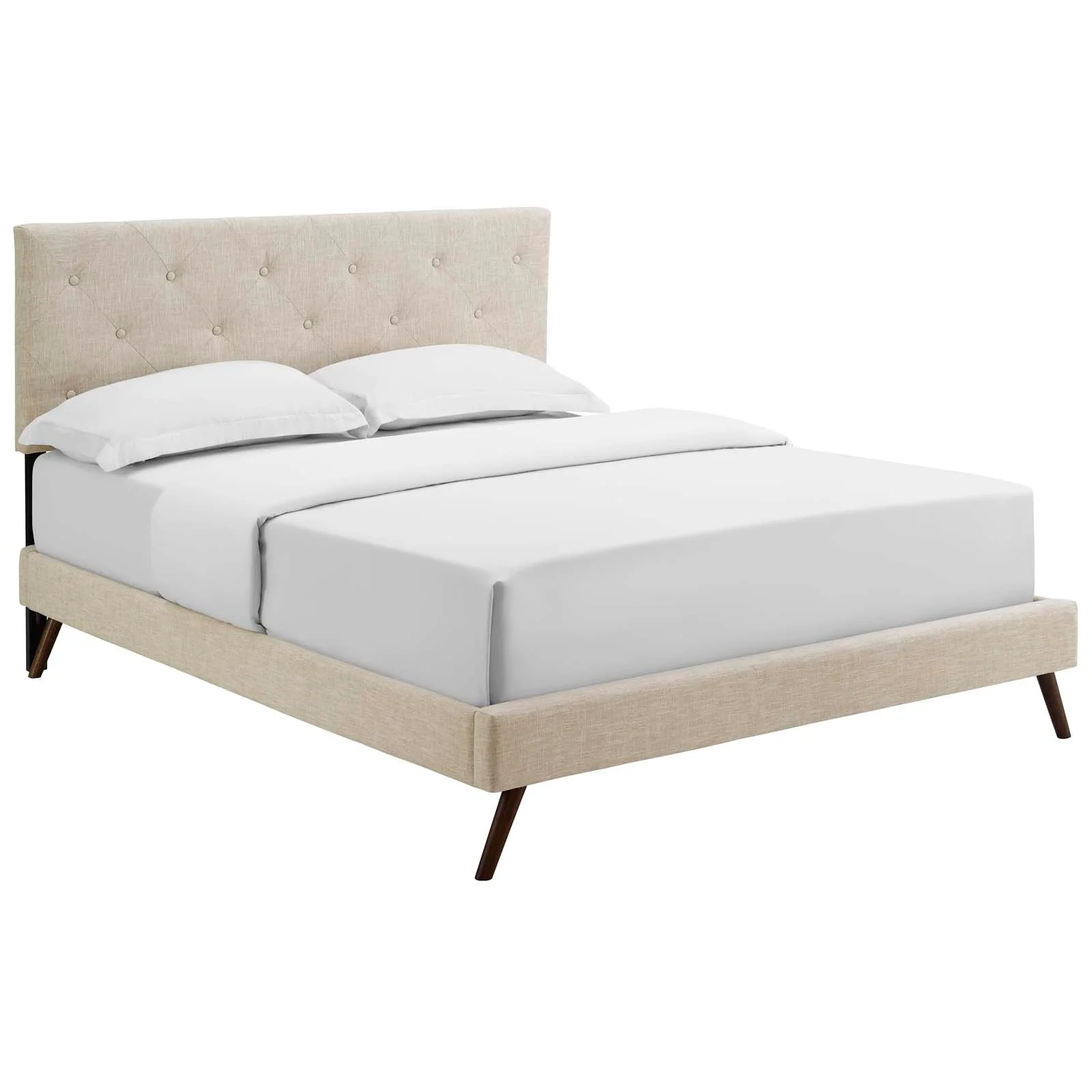 Tarah Queen Fabric Platform Bed with Round Splayed Legs By Modway - MOD-5979 - Image 2