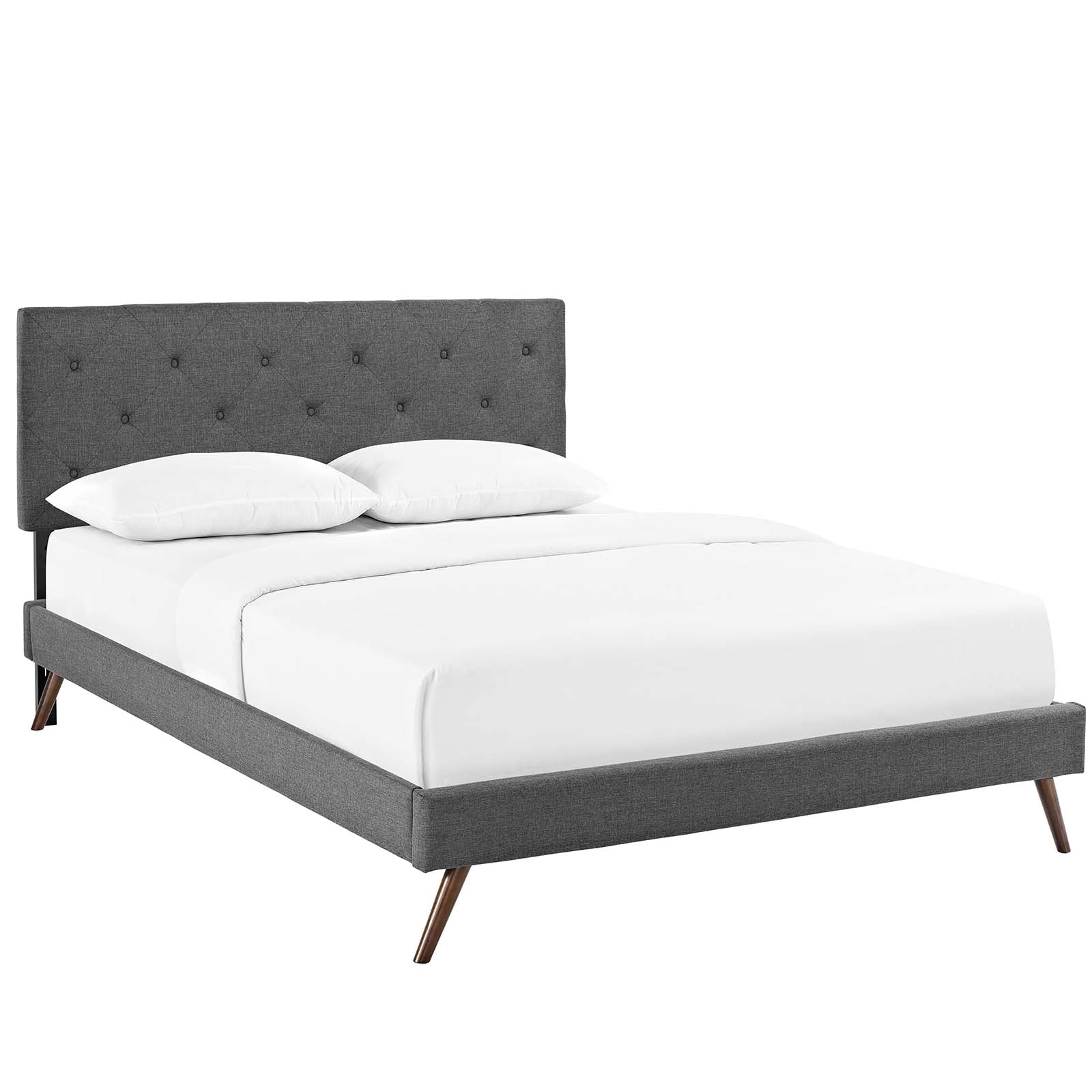 Tarah Queen Fabric Platform Bed with Round Splayed Legs By Modway - MOD-5979 - Image 7