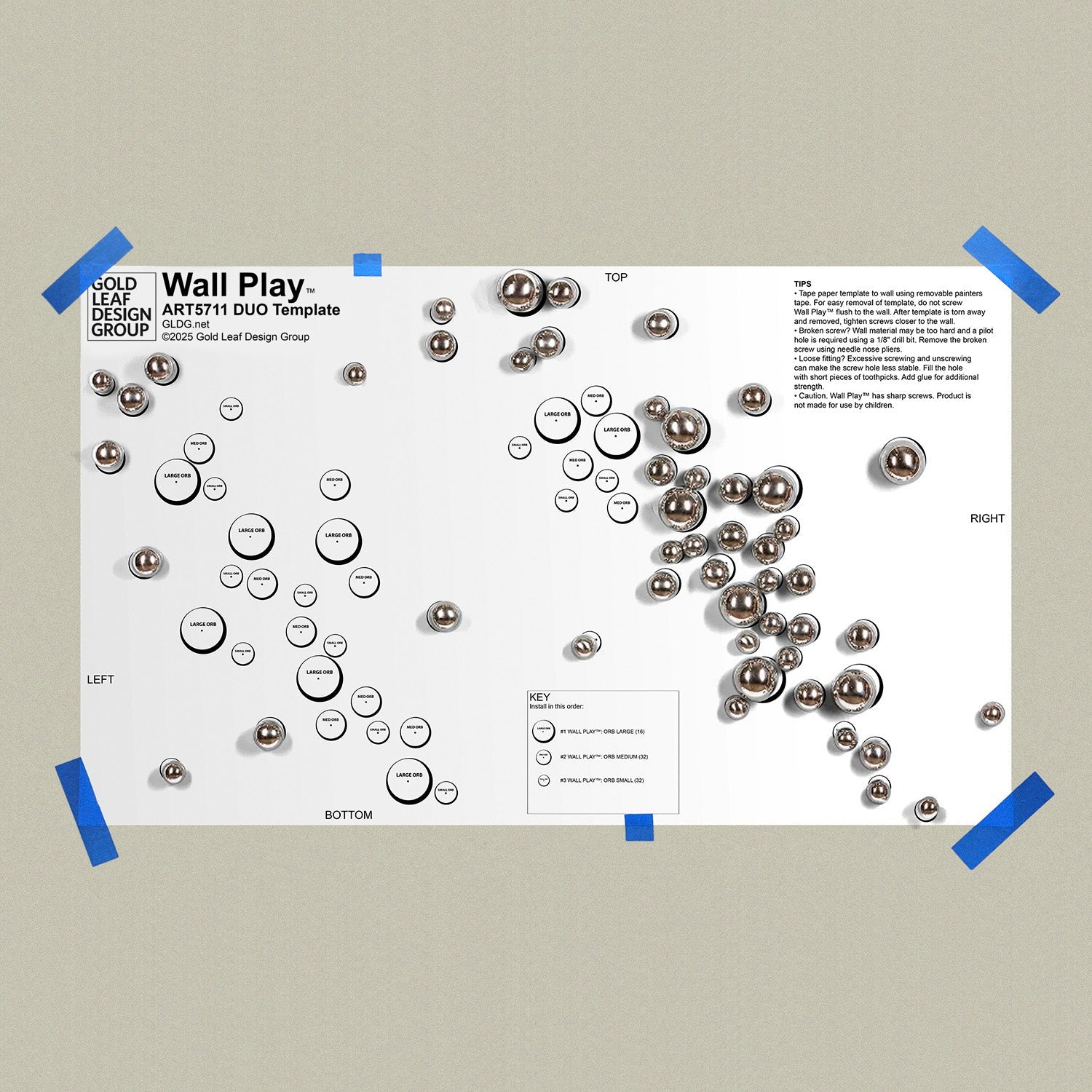 Template Kit - DUO Orb, ~59"W By Gold Leaf