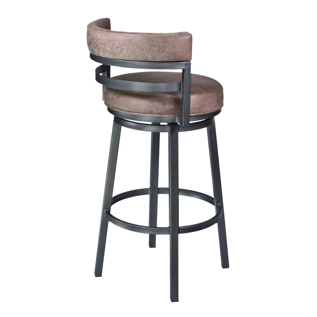Titana 30" Barstool in Mineral finish with Bandero Tobacco upholstery By Armen Living - Image 2