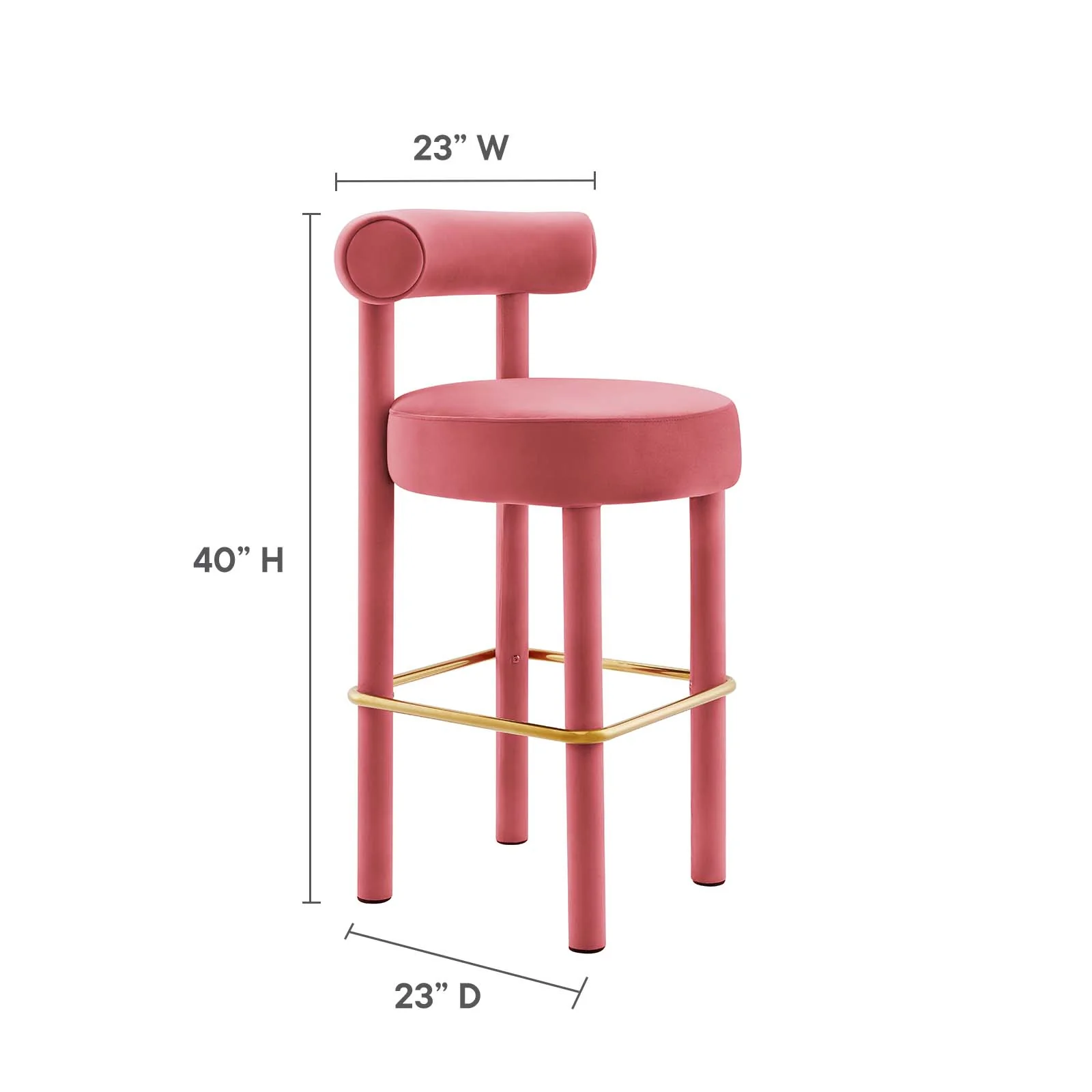 Toulouse Performance Velvet Bar Stool By Modway - EEI-6386 - Image 8