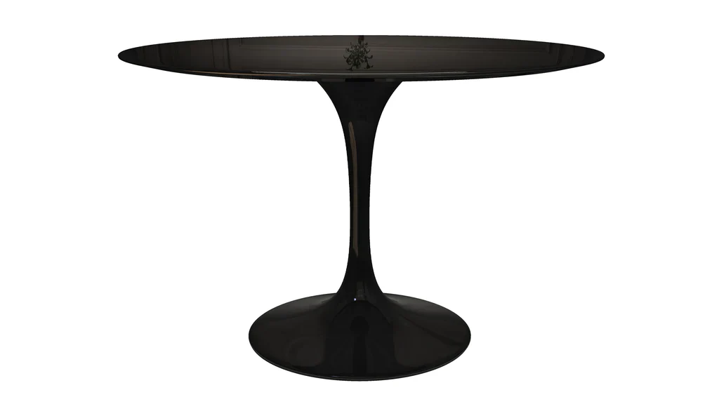 Tulip Fiberglass Black Dining Table - 32" Round By Modholic - Image 15