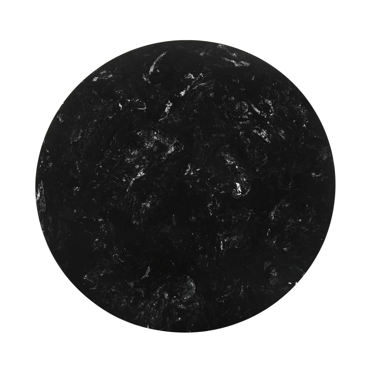 Venus and Polly 5 Piece Black Marble Round Dining Set By Armen Living - Image 6