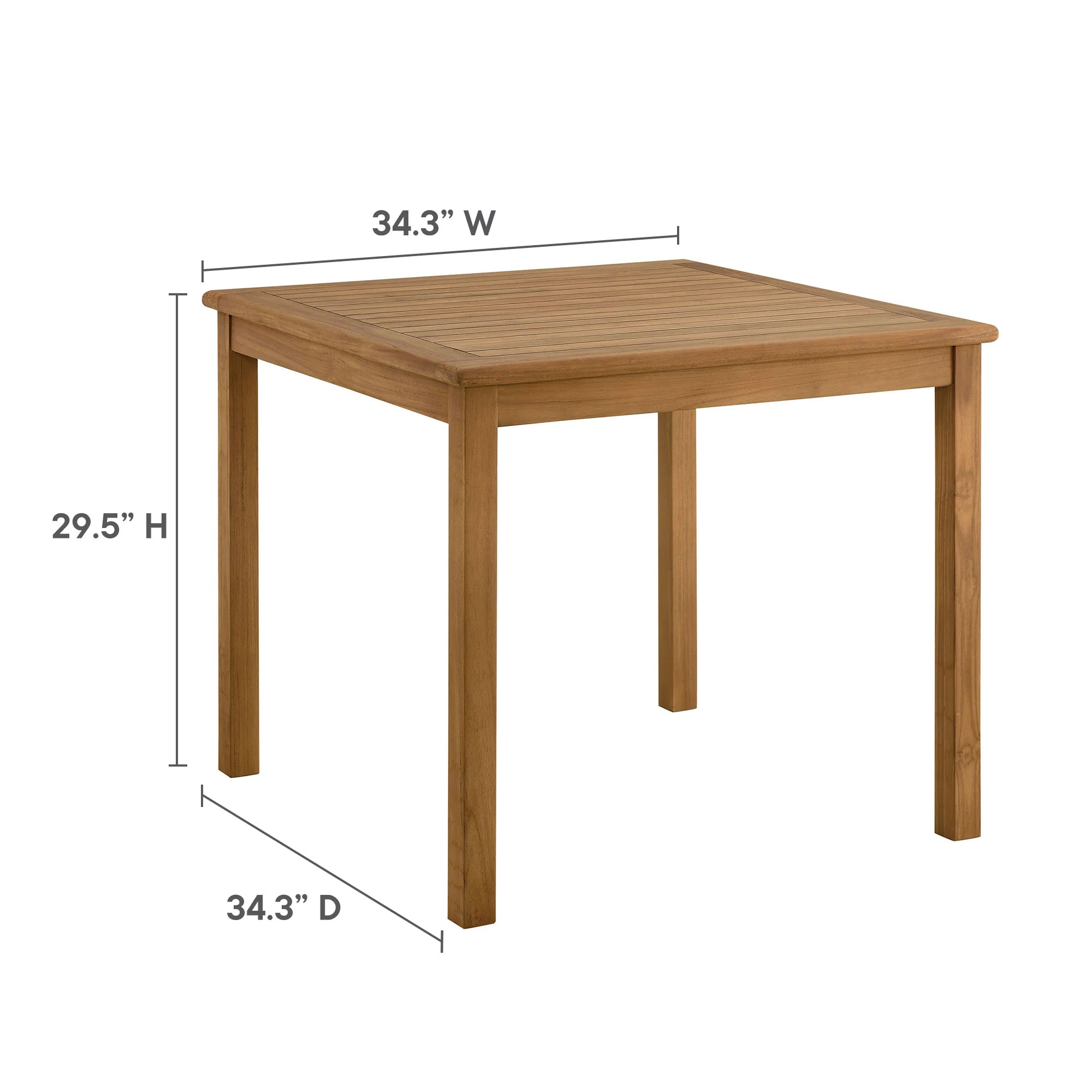 Vienna 5-Piece Outdoor Patio Teak Wood Dining Set with Rope Folding Chairs by Modway - Image 14