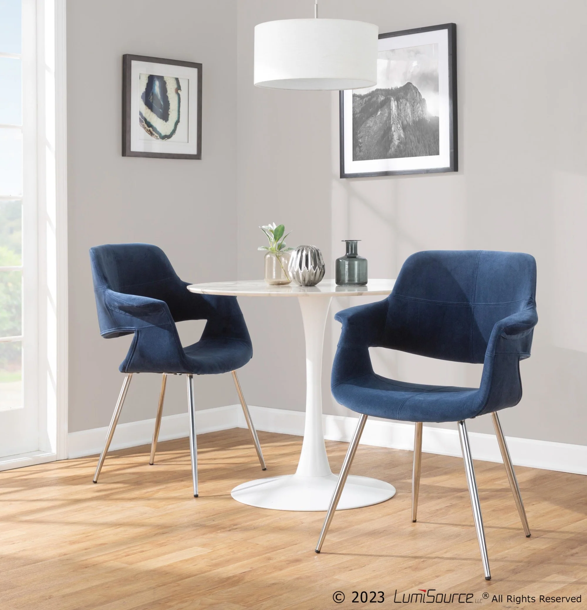 Vintage Flair Chair - Set of 2 Blue By LumiSource