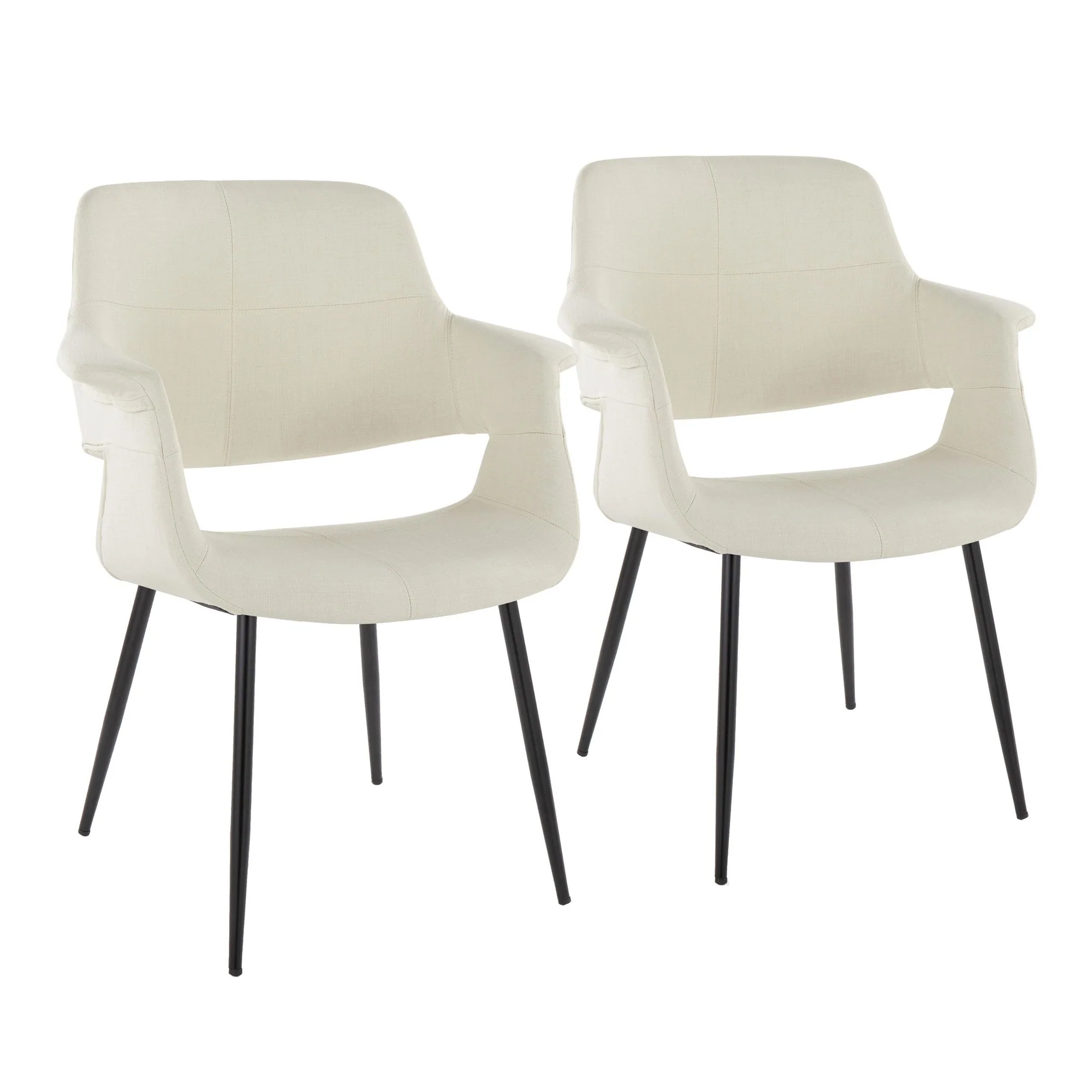 Vintage Flair Chair - Set of 2 Cream By LumiSource