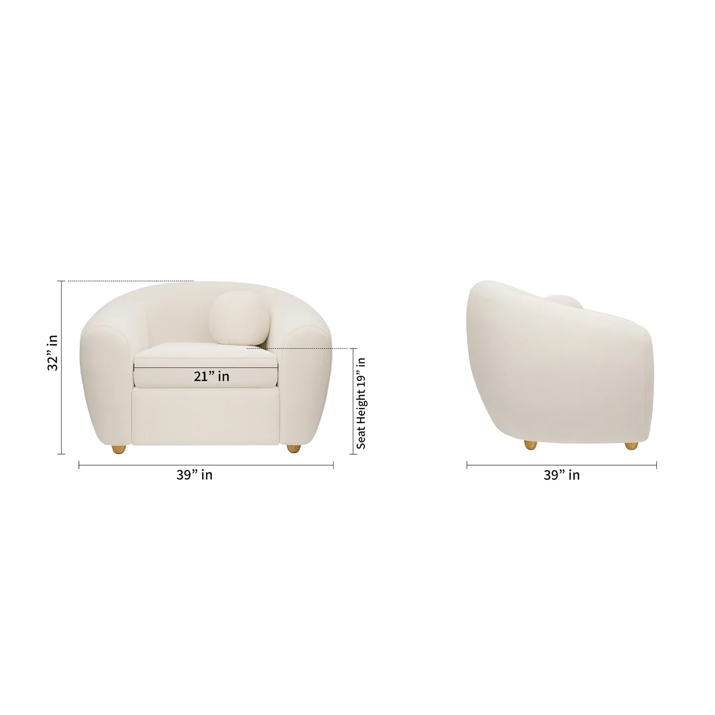 Vista Boucle Chair, White By World Modern Design - Image 2