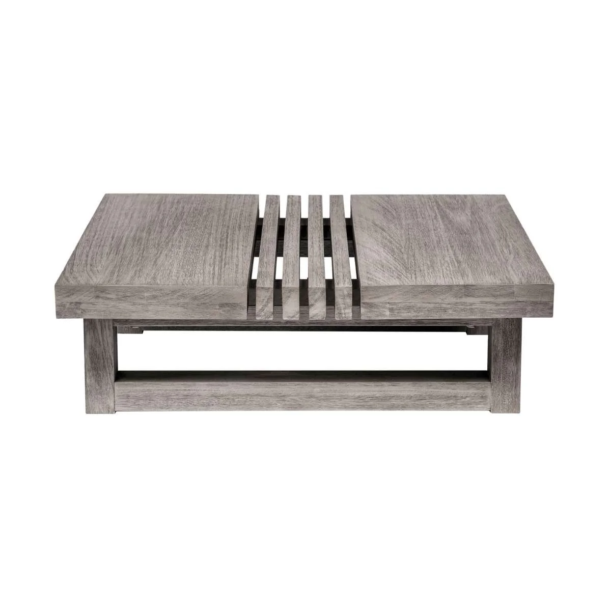 Vivid Outdoor Patio 4 Piece Conversation Set in Gray Eucalyptus Wood with Gray Olefin Cushions
By Armen Living - Image 6
