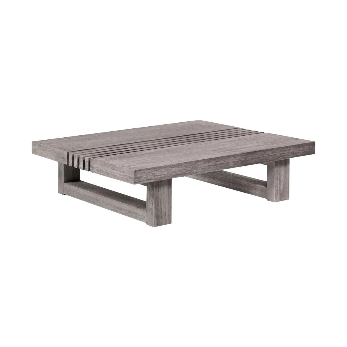 Vivid Outdoor Patio 4 Piece Conversation Set in Gray Eucalyptus Wood with Gray Olefin Cushions
By Armen Living - Image 9