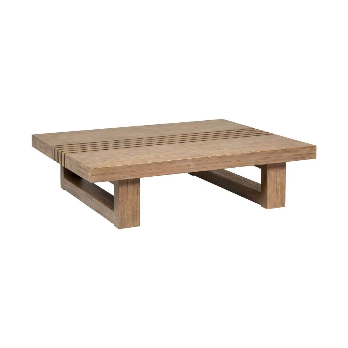 Vivid Outdoor Patio 4 Piece Conversation Set in Light Eucalyptus Wood with Taupe Olefin Cushions
By Armen Living - Image 9