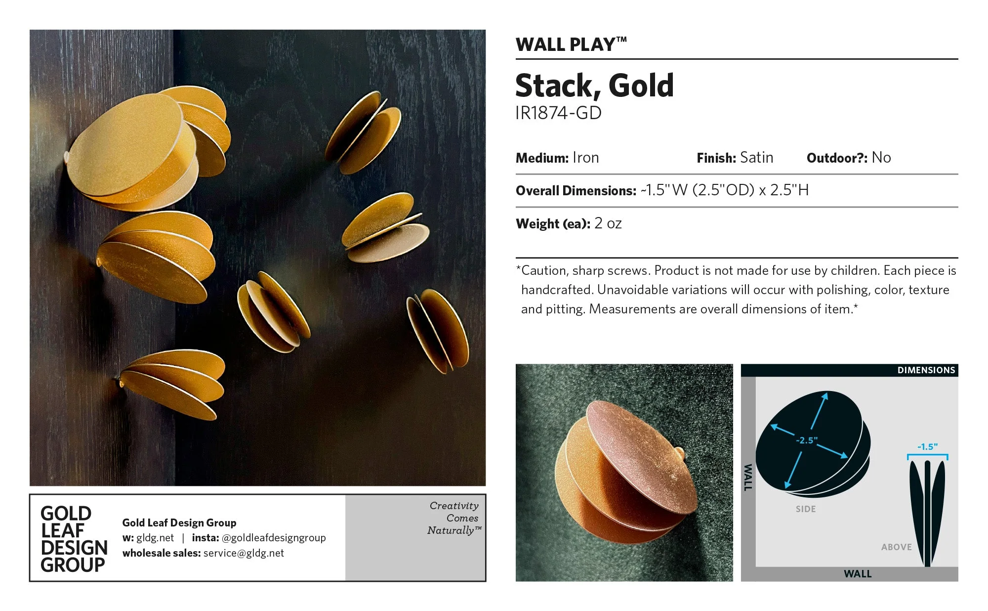 Wall Play™: Stack, Gold By Gold Leaf - Image 5
