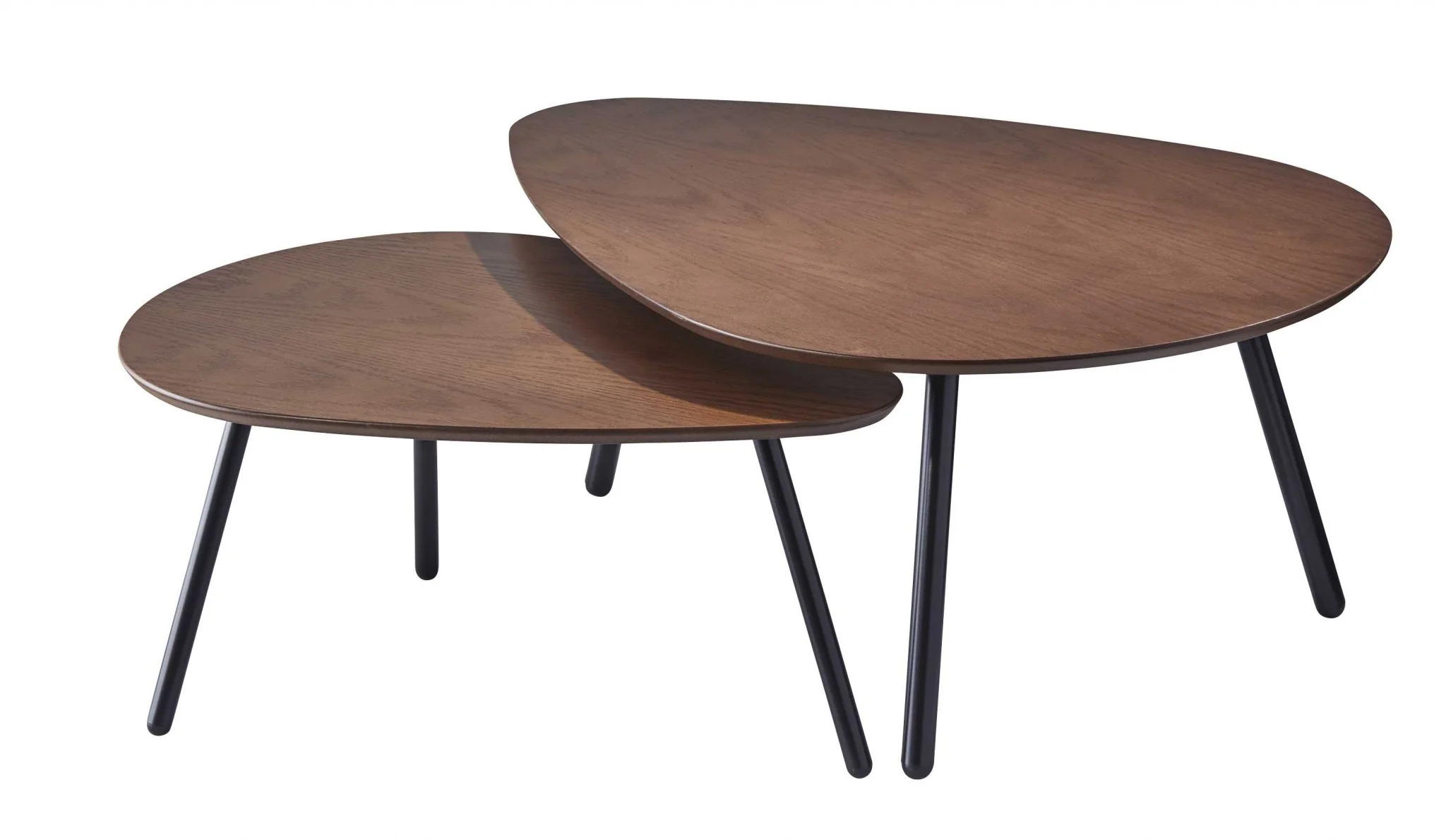 Walnut Nesting Coffee Table By Homeroots