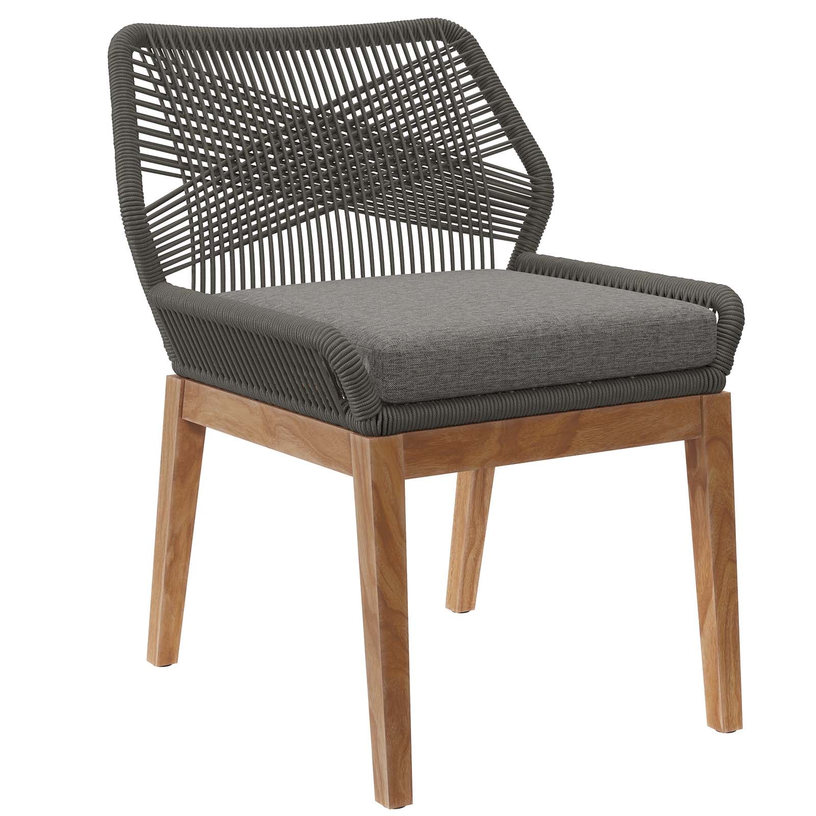 Wellspring 5-Piece Outdoor Patio Teak Wood Dining Set By Modway - EEI-6118 - Image 20