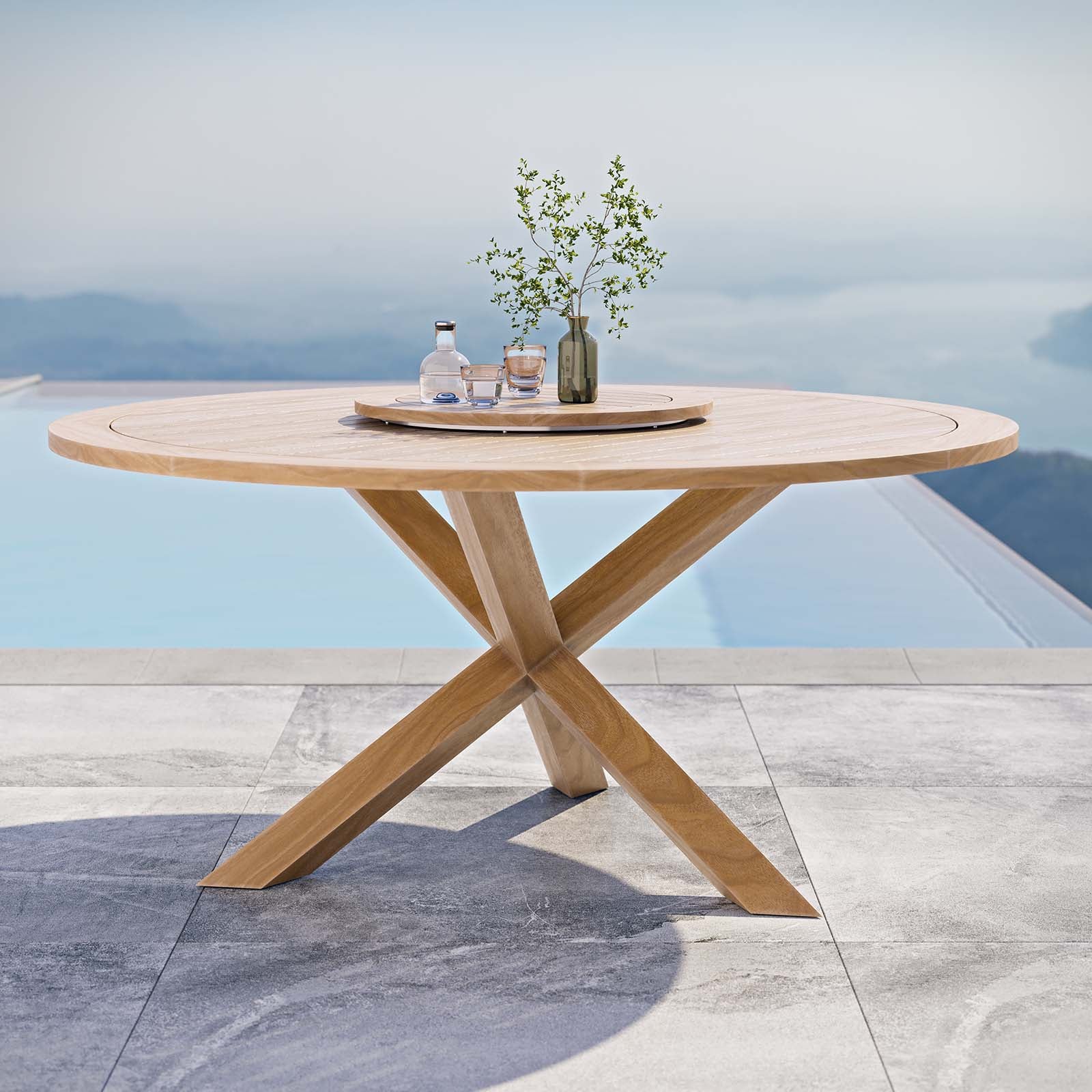 Wellspring 63" Outdoor Patio Teak Wood Dining Table By Modway - EEI-5745