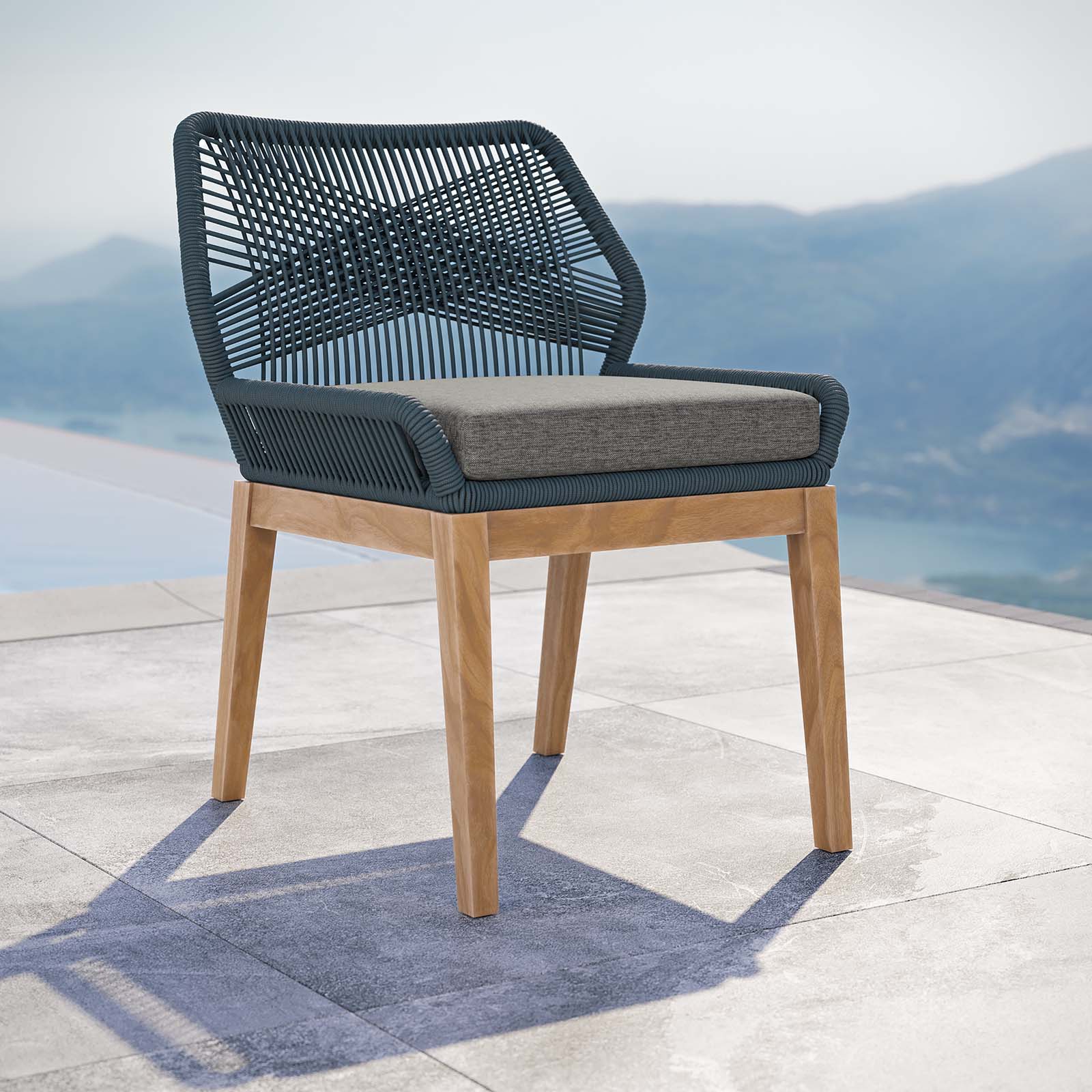 Wellspring Outdoor Patio Teak Wood Dining Chair By Modway - EEI-5747