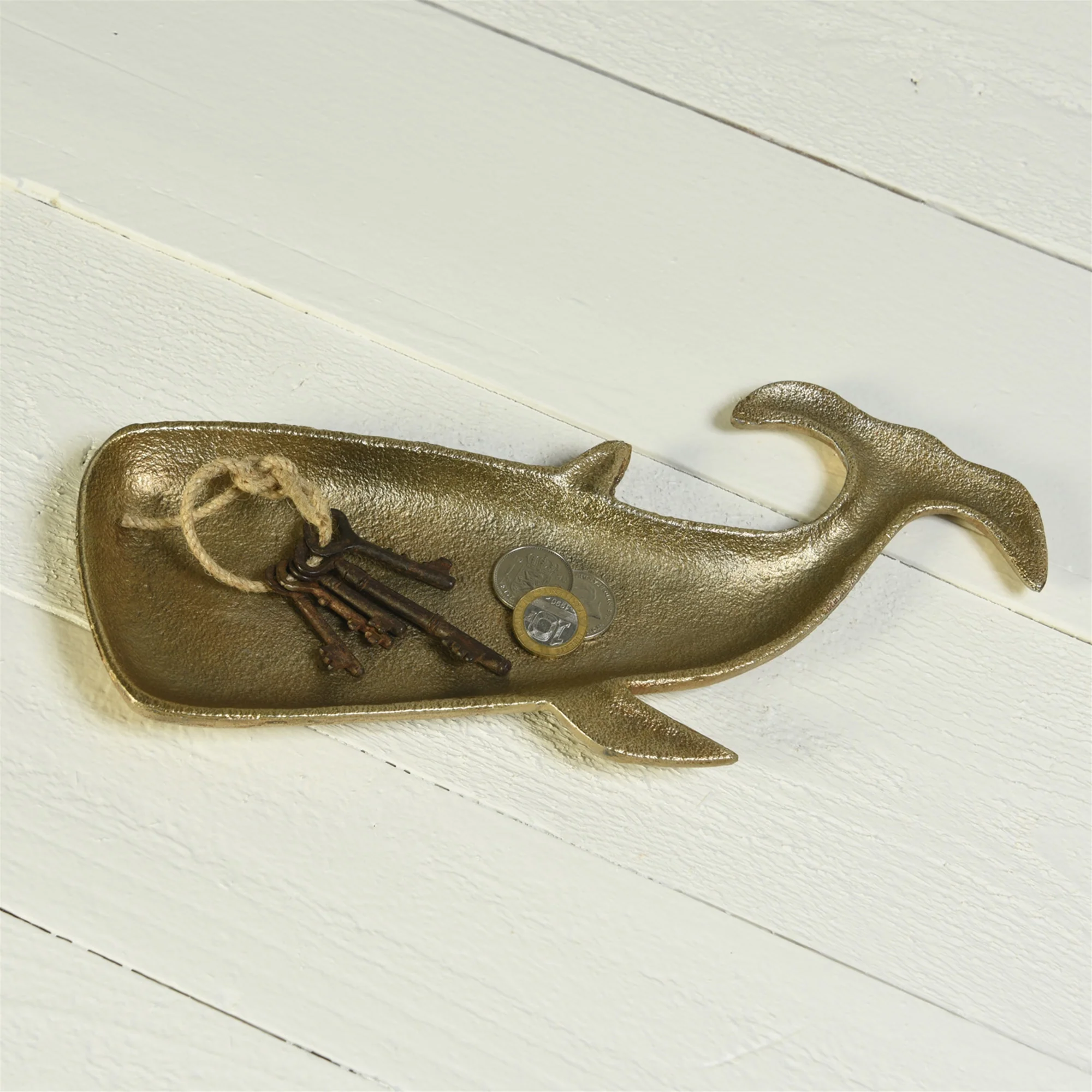 Whale Plate, Brass Set Of 2 By HomArt