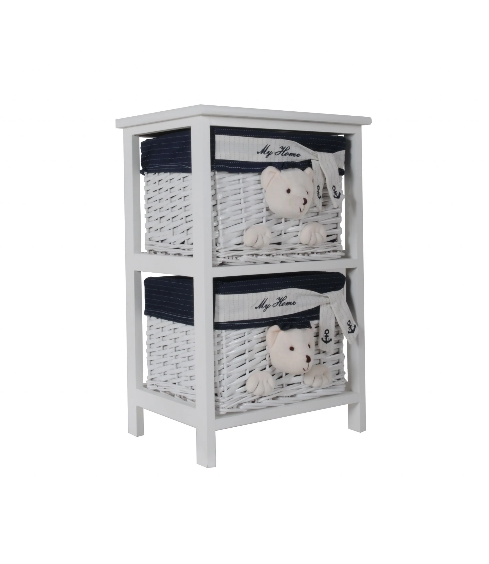 White Blue Portable Drawers By Homeroots - 364165 - Image 2