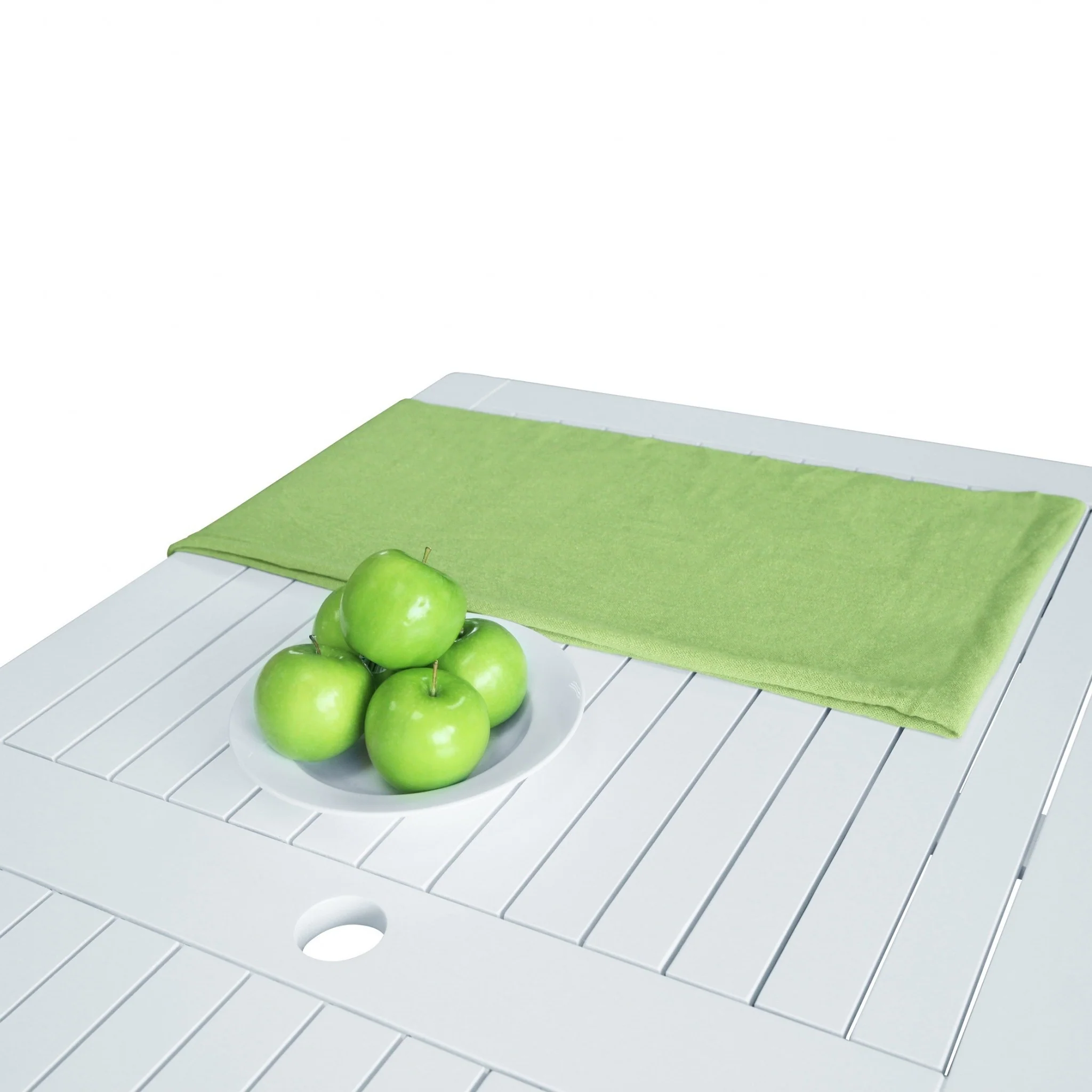 White Dining Table with Straight Legs By Homeroots - Image 3