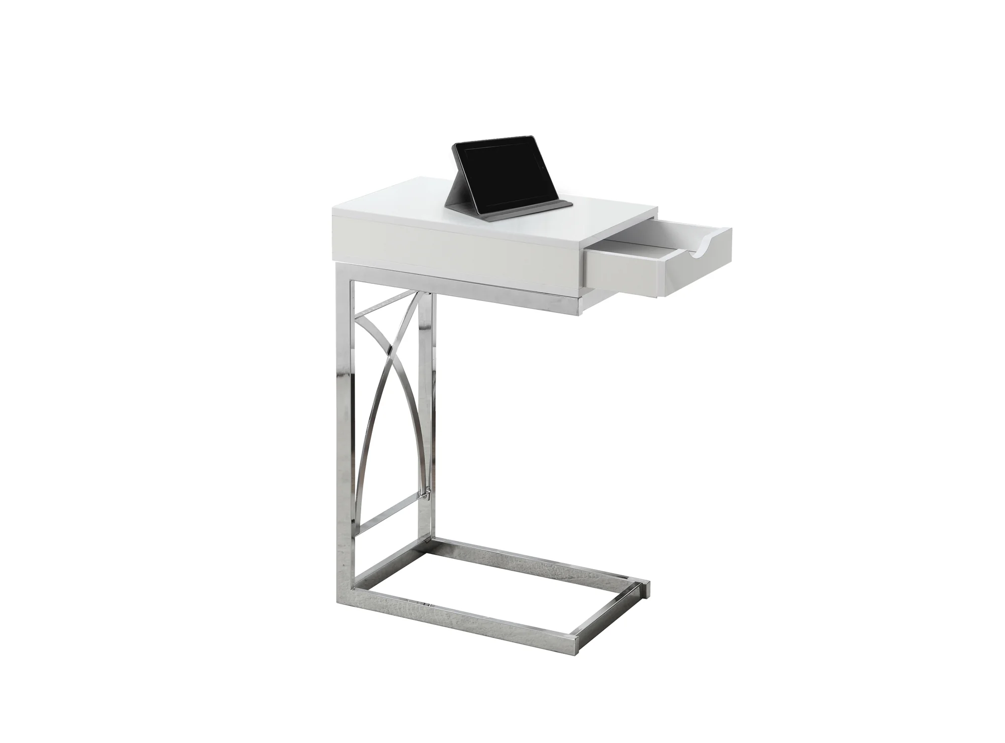White Finish Drawer Accent Table By Homeroots