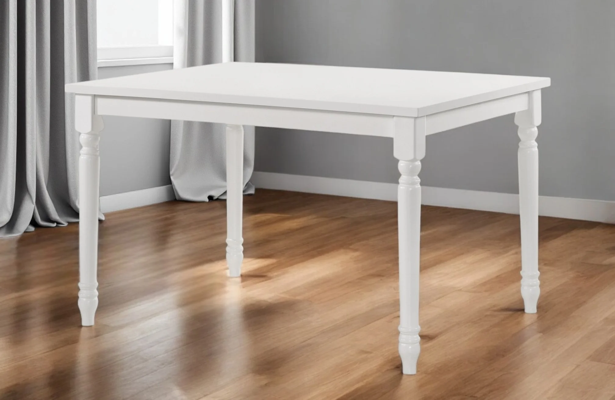 White Solid Wood Dining Table By Homeroots