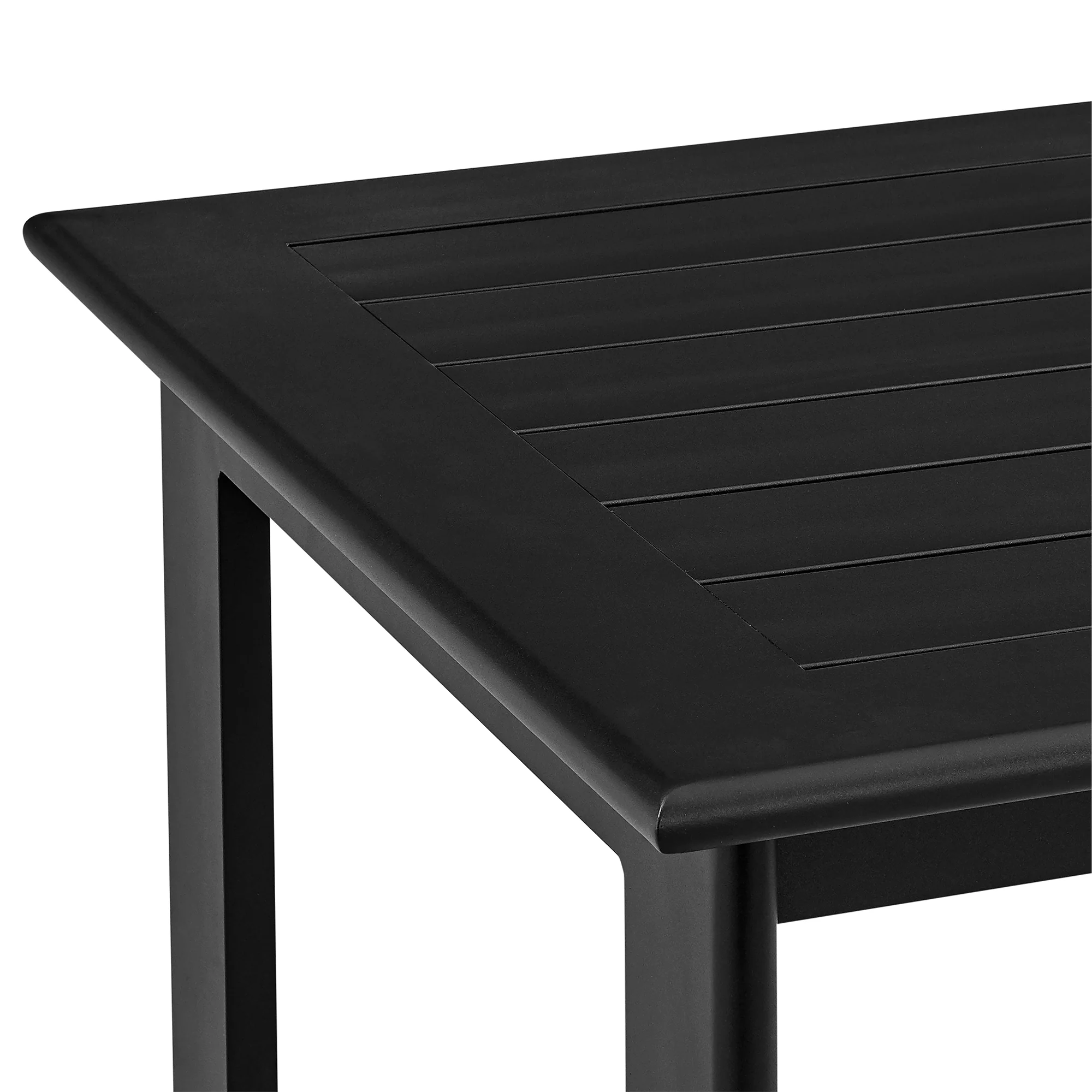 Wiglaf Outdoor Patio 5-Piece Bar Table Set in Aluminum with Grey Cushions By Armen Living - Image 10