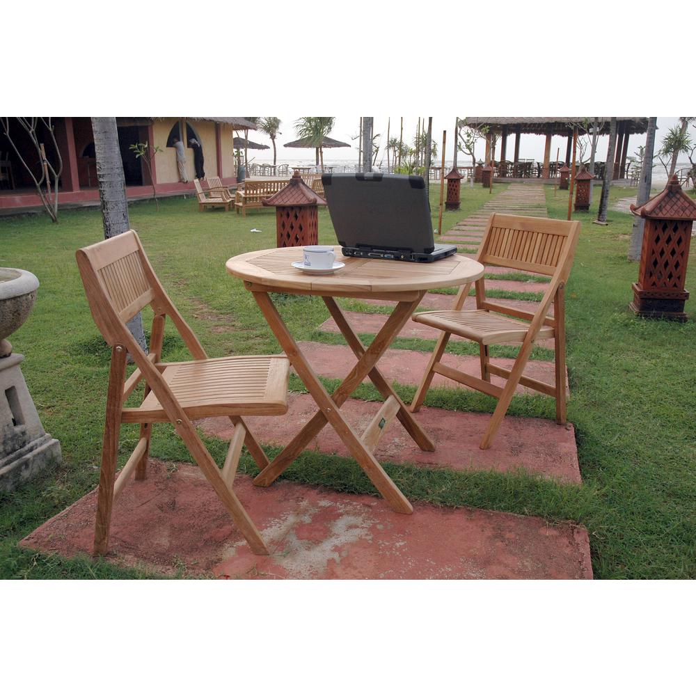 Windsor 3-Pieces Round Bistro Set  By Anderson Teak