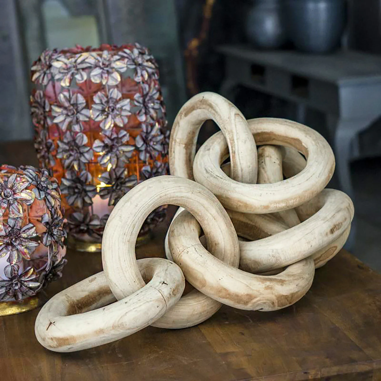 Wood Chain, 5 Link By Gold Leaf - Image 13