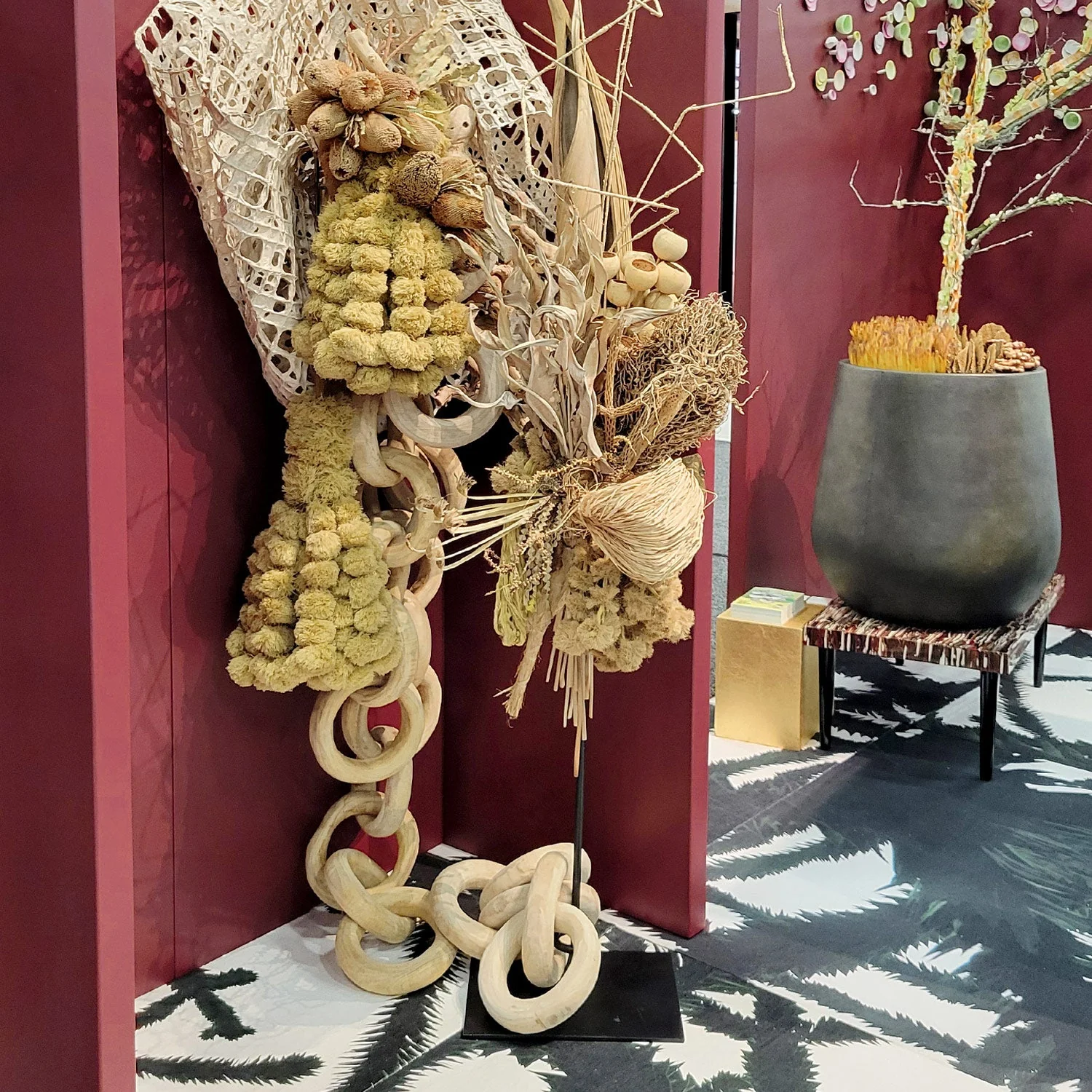 Wood Chain, 5 Link By Gold Leaf - Image 3