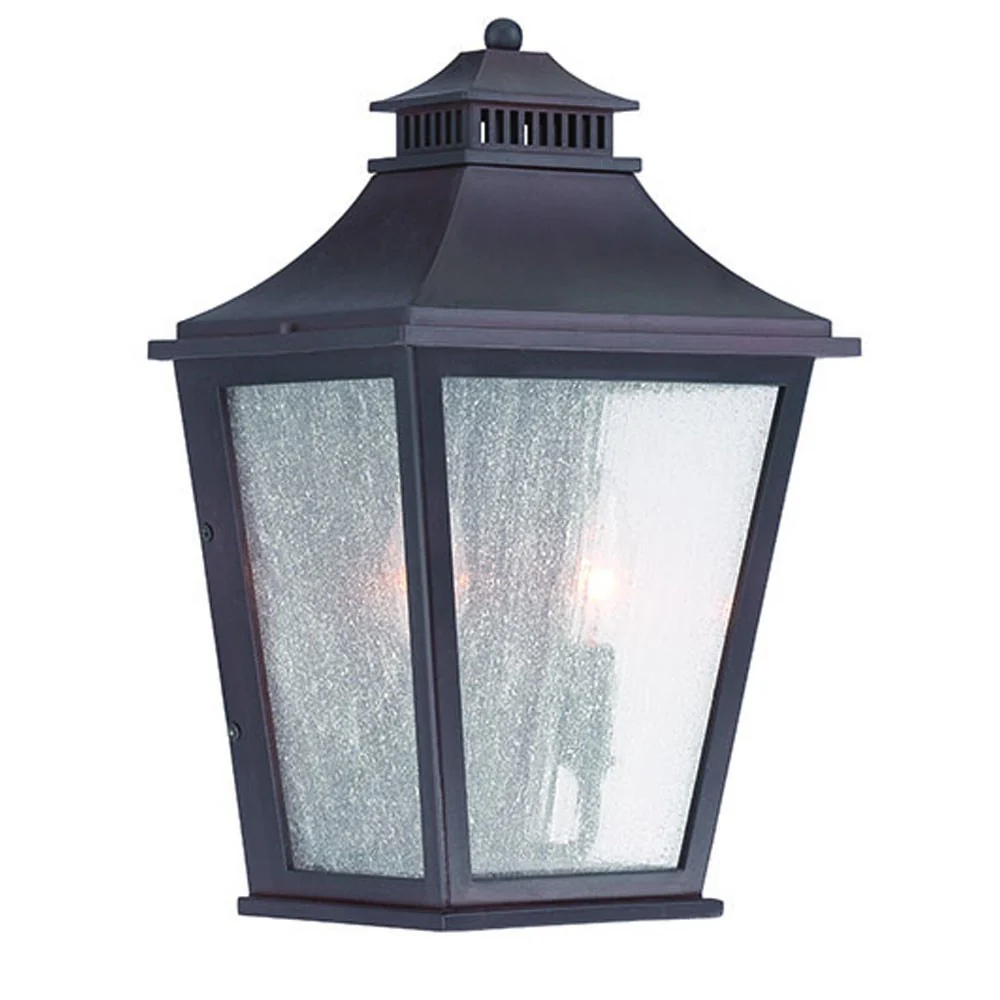 XL Antique Bronze Two Light Pocket Lantern Wall Light By Homeroots