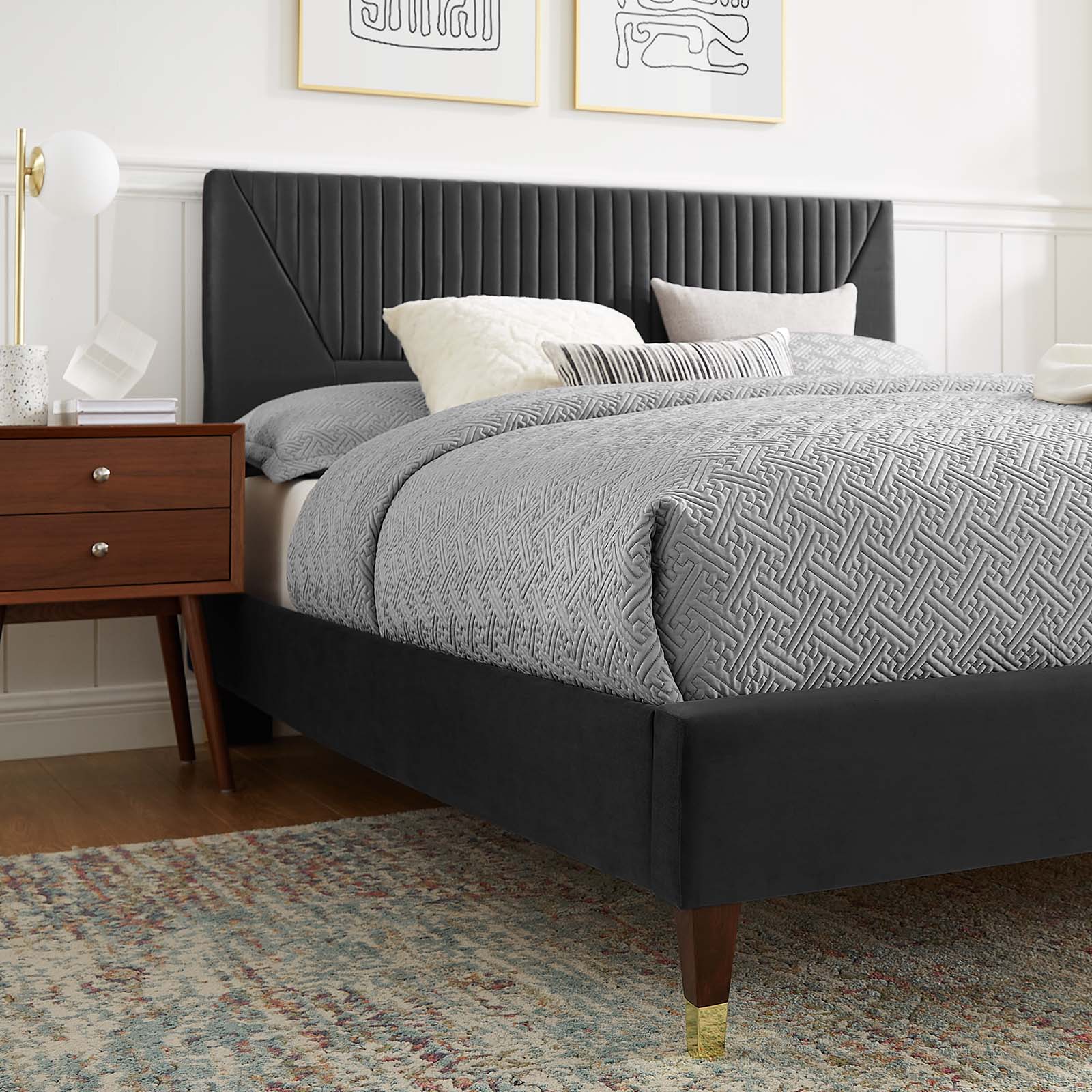 Yasmine Channel Tufted Performance Velvet Full Platform Bed By Modway - MOD-6996 - Image 8