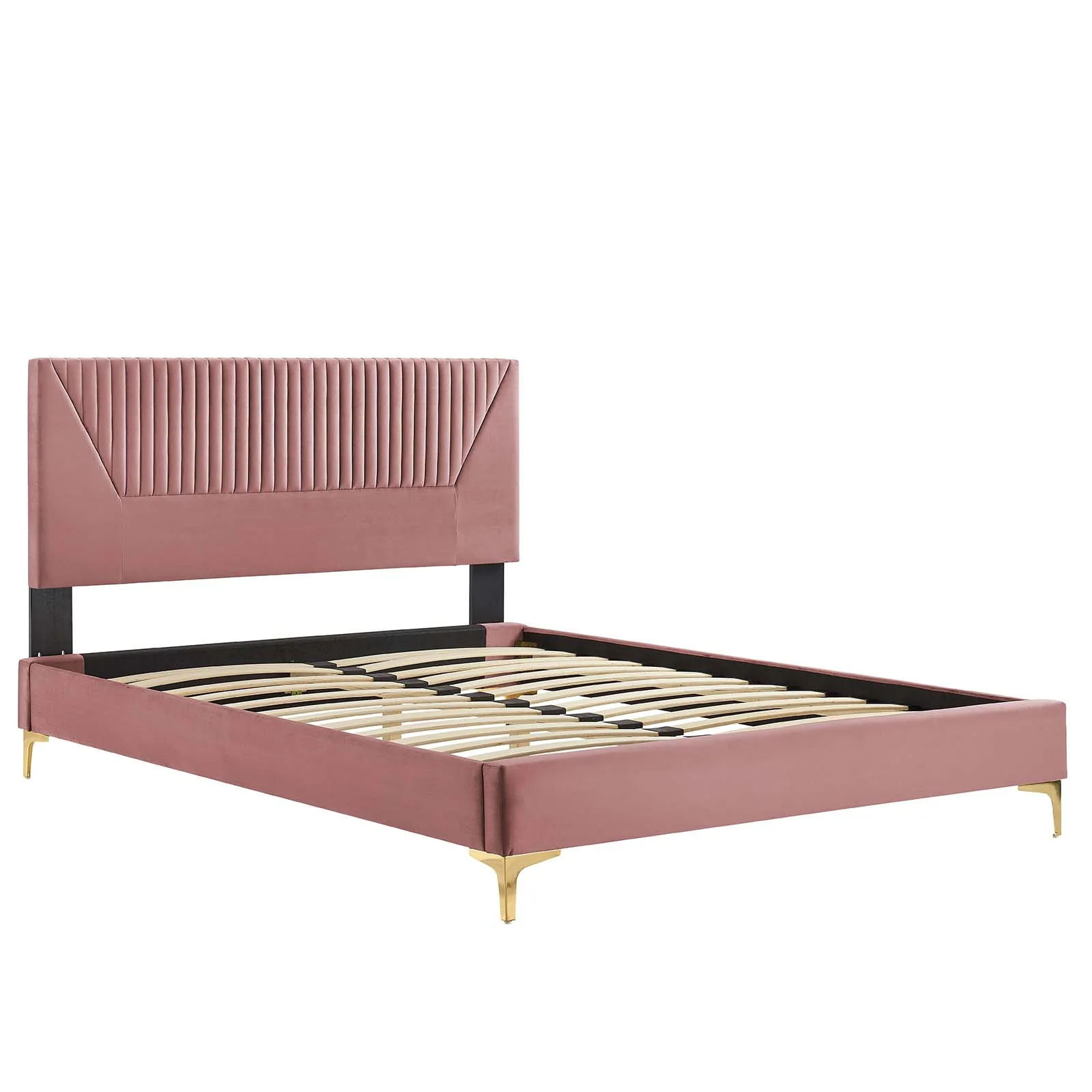 Yasmine Channel Tufted Performance Velvet King Platform Bed By Modway - MOD-7016 - Image 12