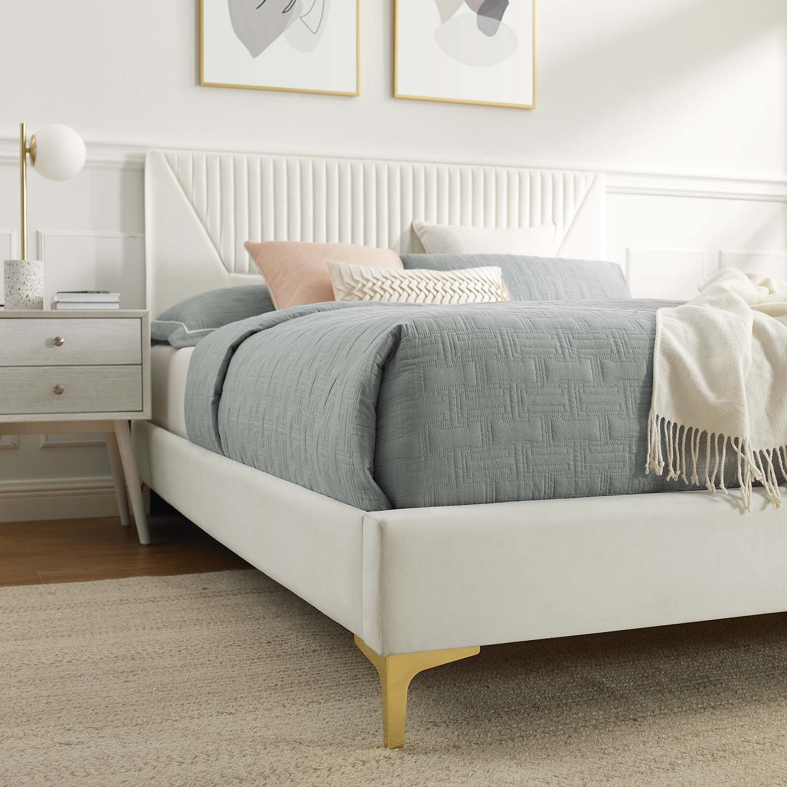 Yasmine Channel Tufted Performance Velvet Queen Platform Bed By Modway - MOD-6980 - Image 31