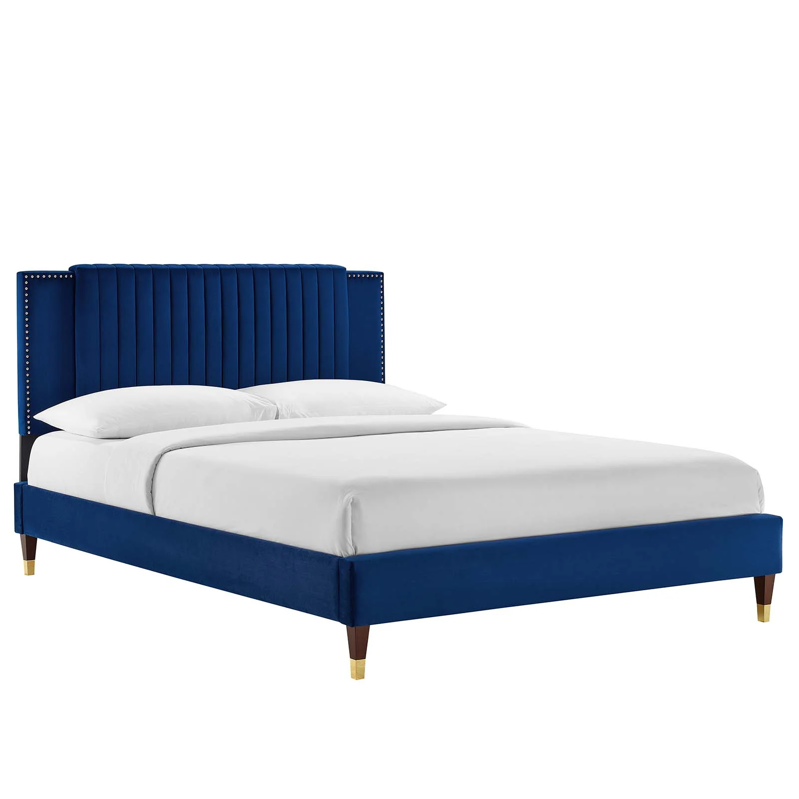 Zahra Channel Tufted Performance Velvet Queen Platform Bed By Modway - MOD-6970 - Image 17