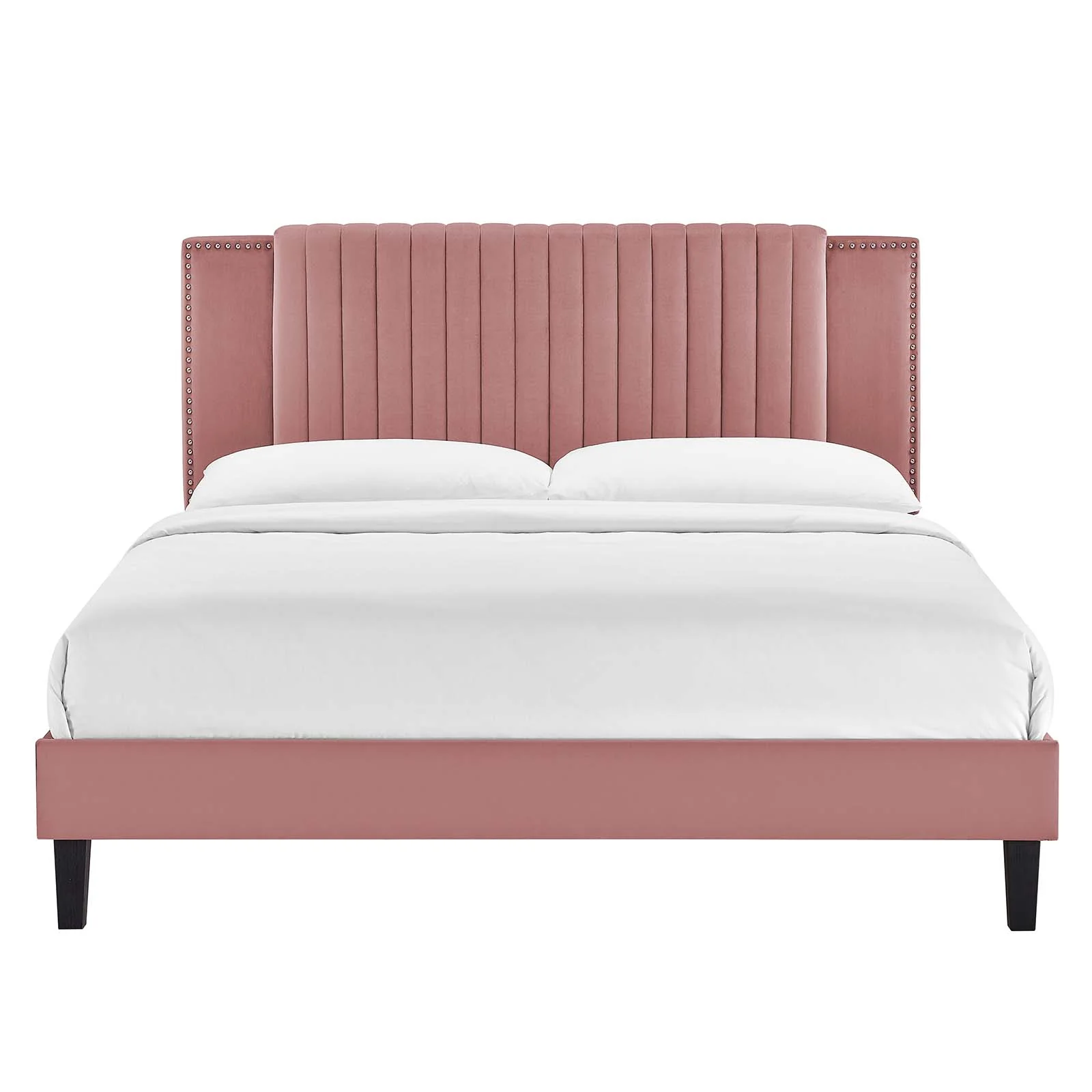 Zahra Channel Tufted Performance Velvet Queen Platform Bed By Modway - MOD-6974 - Image 11