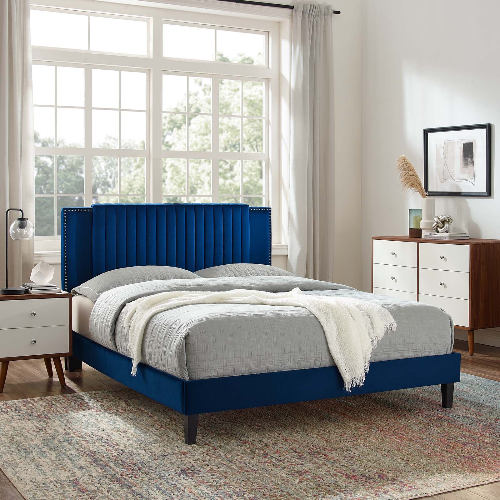 Zahra Channel Tufted Performance Velvet Queen Platform Bed By Modway - MOD-6974 - Image 24