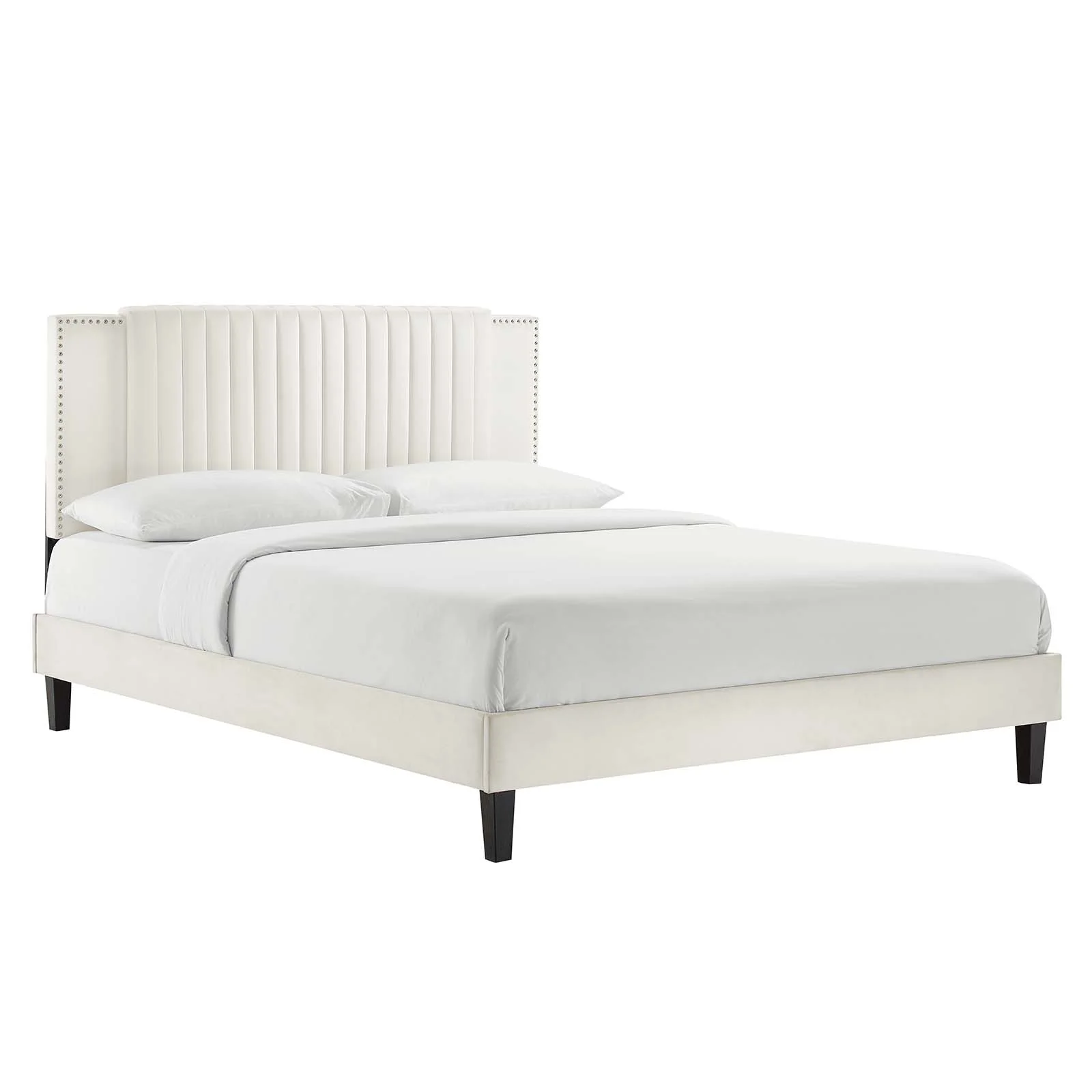 Zahra Channel Tufted Performance Velvet Queen Platform Bed By Modway - MOD-6974 - Image 25