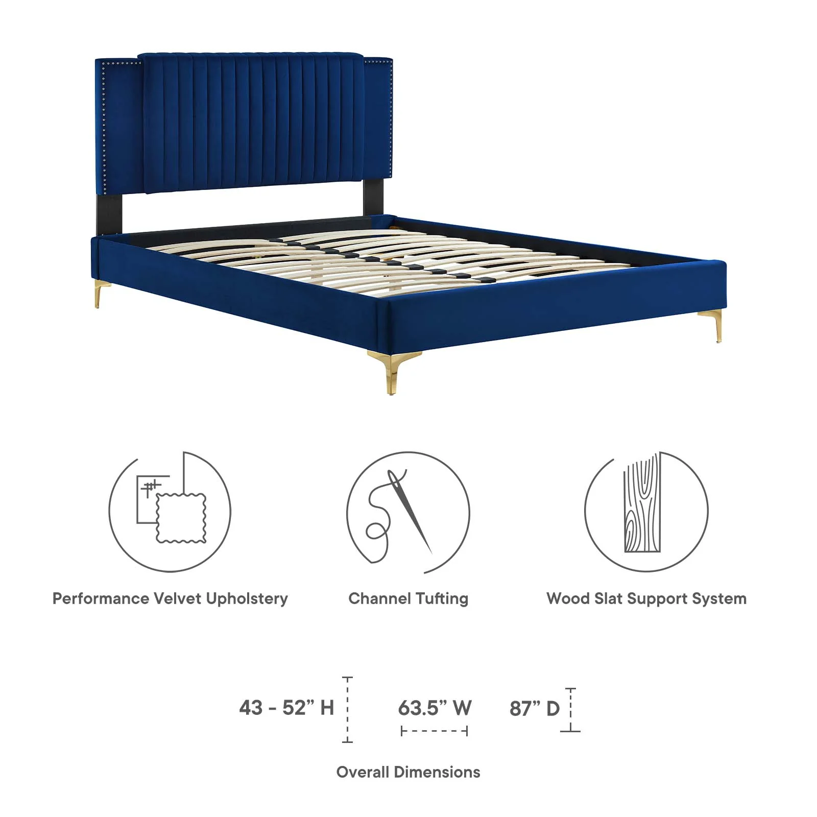 Zahra Channel Tufted Performance Velvet Twin Platform Bed By Modway - MOD-6990 - Image 22