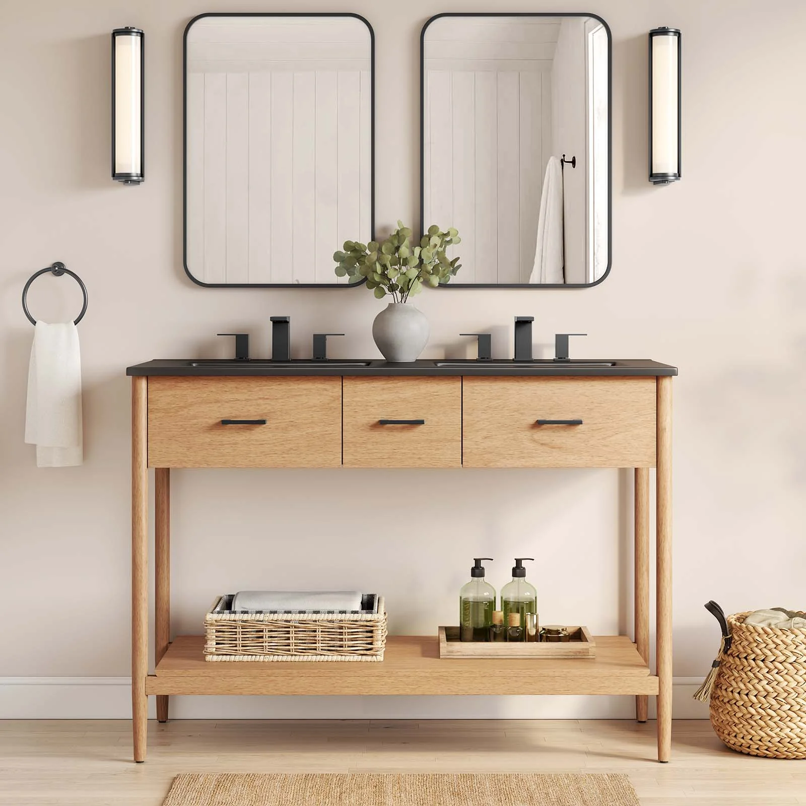 Zaire 48" Double Sink Bathroom Vanity By Modway - EEI-6827