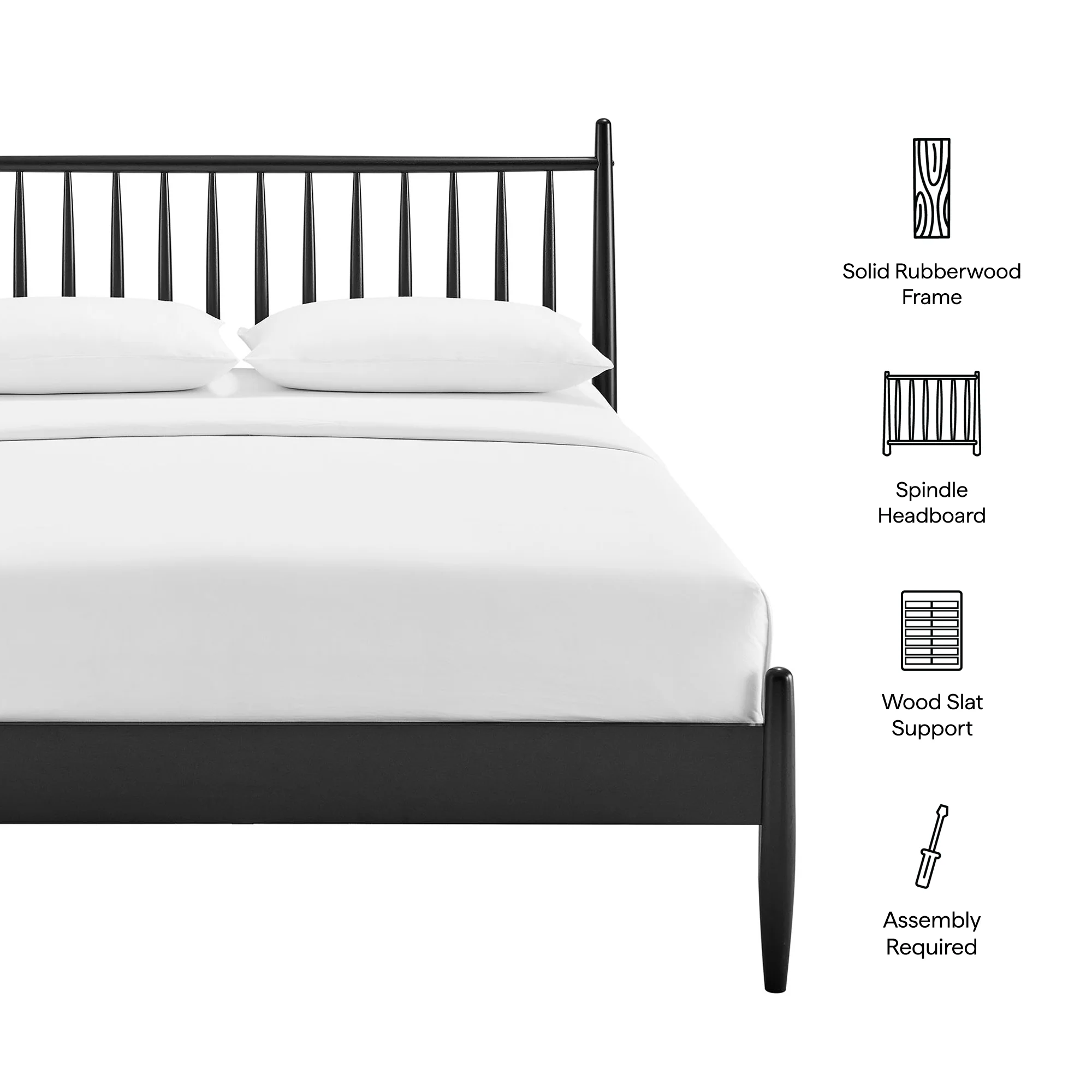 Zane Queen Size Spindle Bed by Modway - Image 7